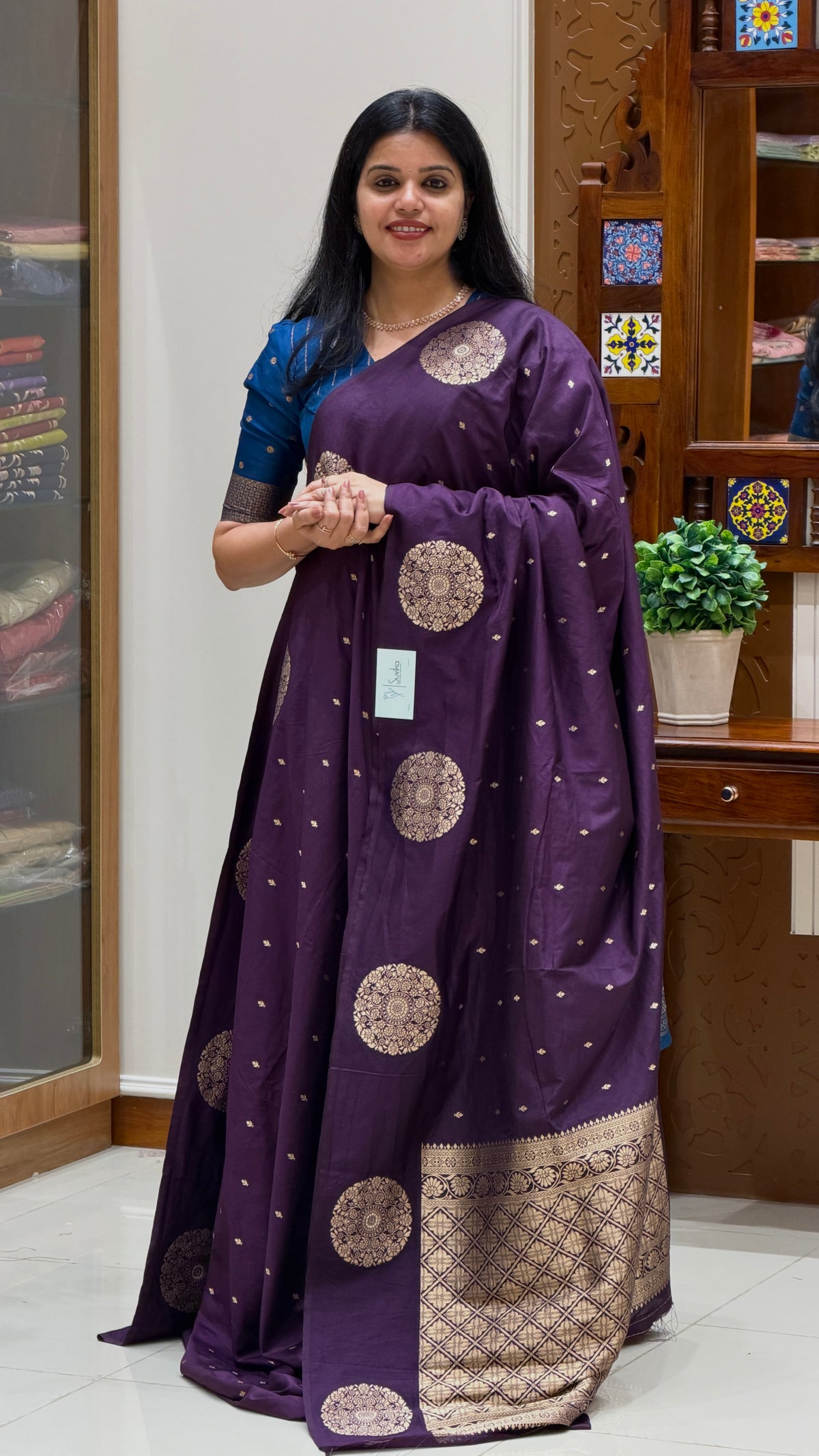 CREPE SILK SAREE SUV5837-GRAPE