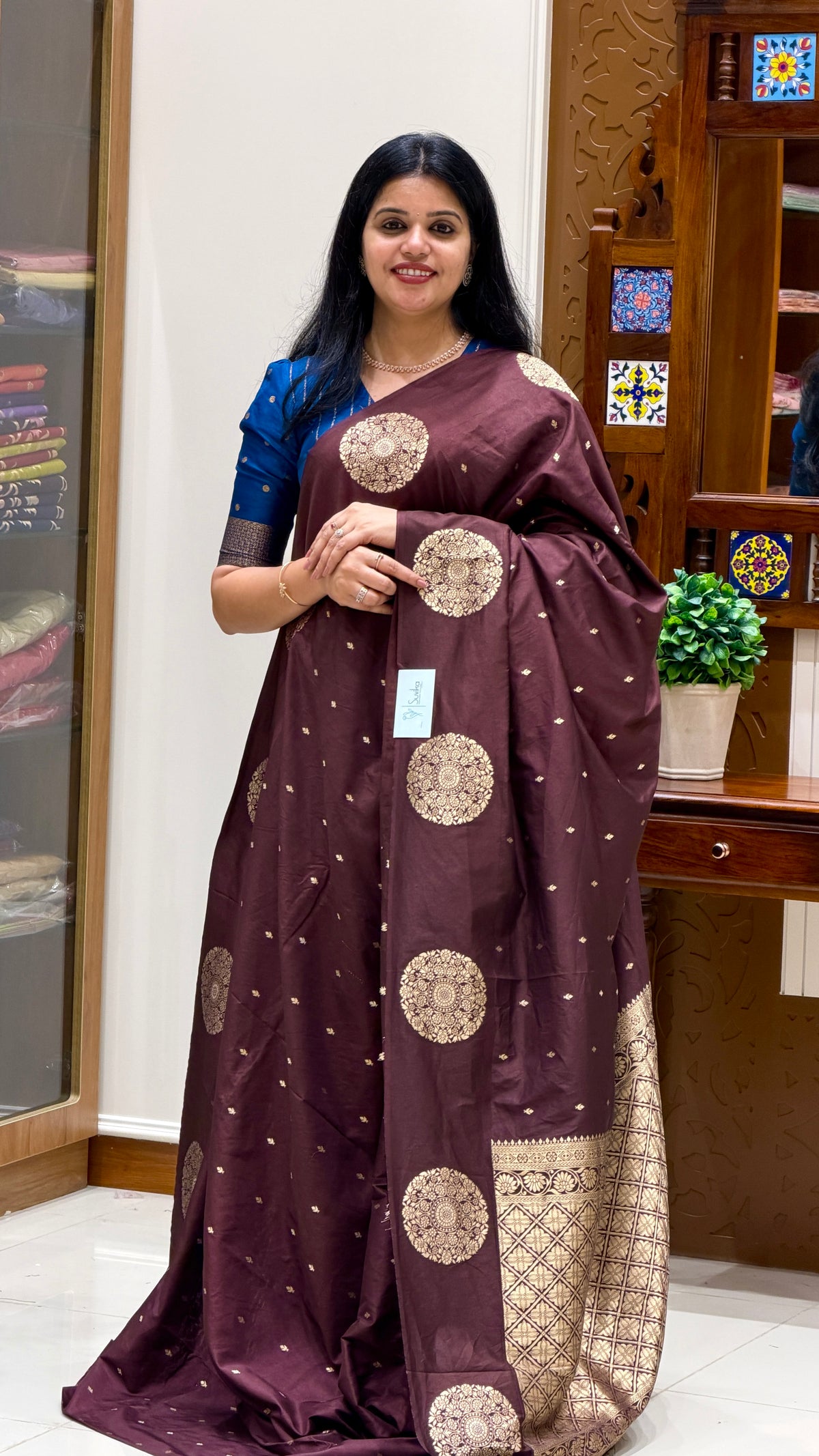 CREPE SILK SAREE SUV5837-COFFEEBROWN