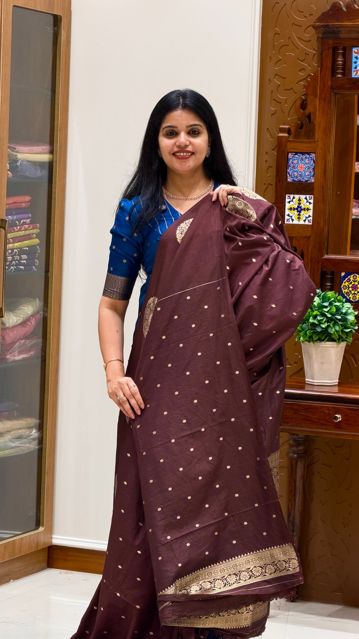 CREPE SILK SAREE SUV5837-COFFEEBROWN