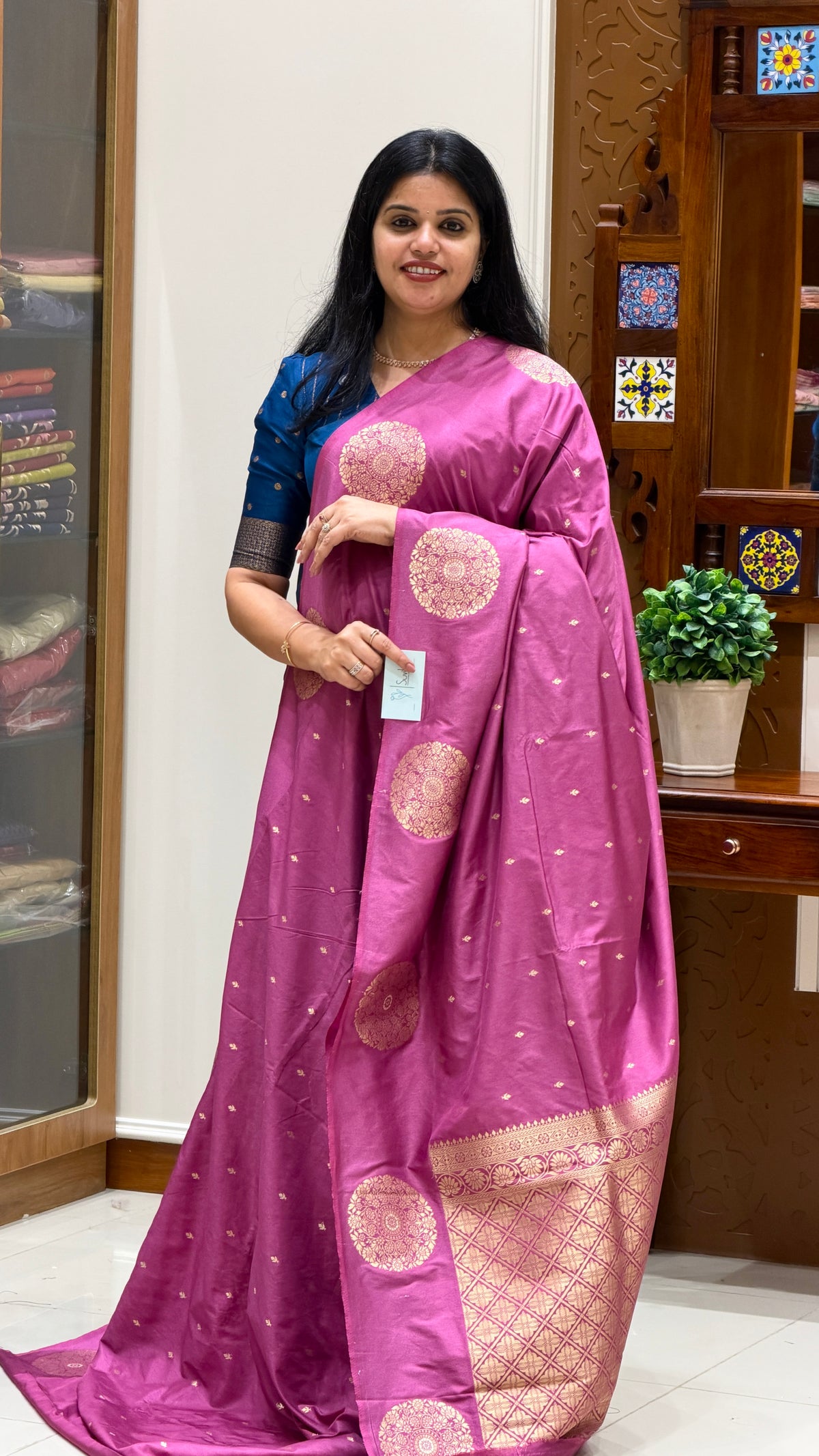 CREPE SILK SAREE SUV5837-ONIONPINK
