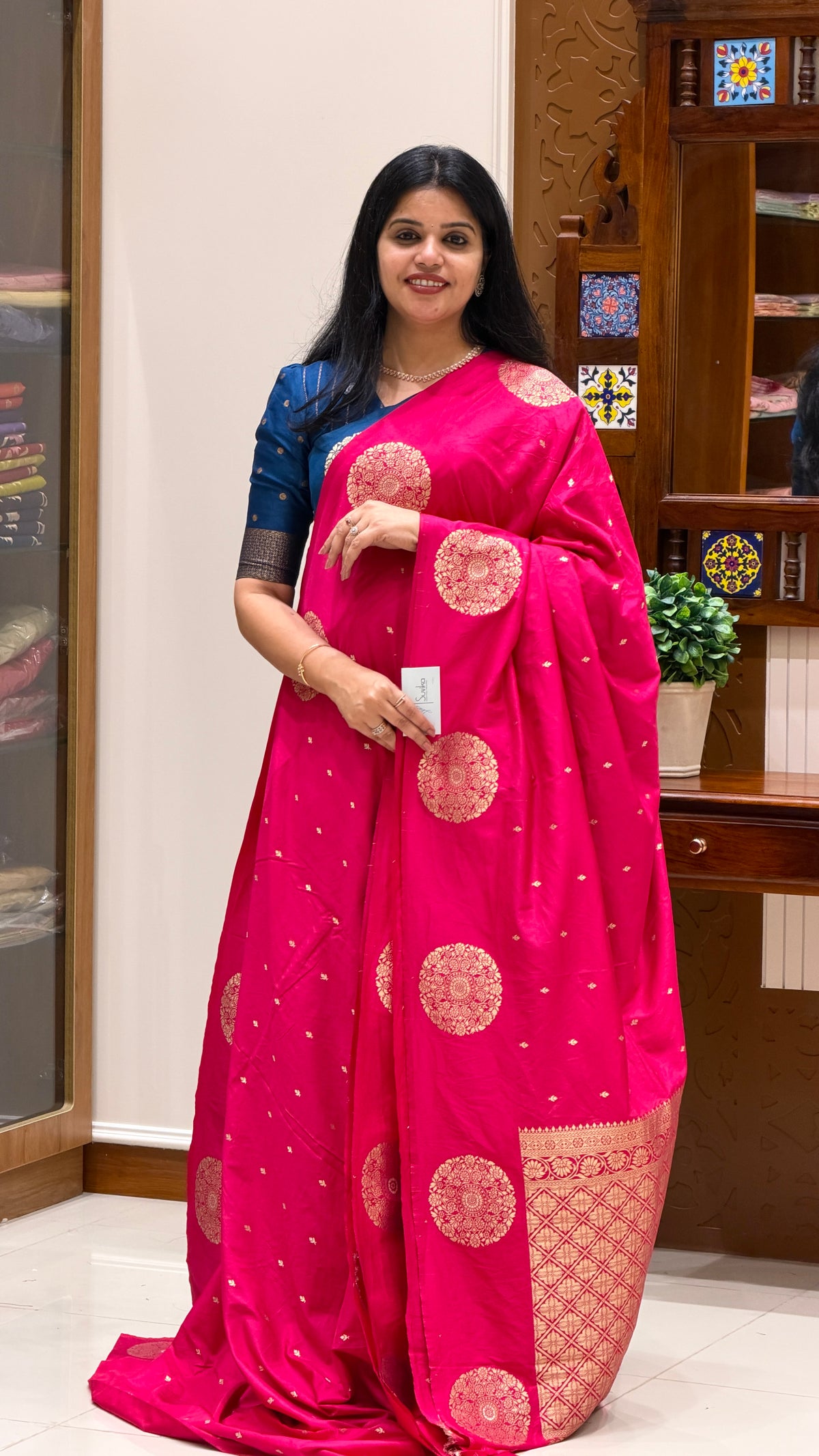 CREPE SILK SAREE SUV5837-PINK