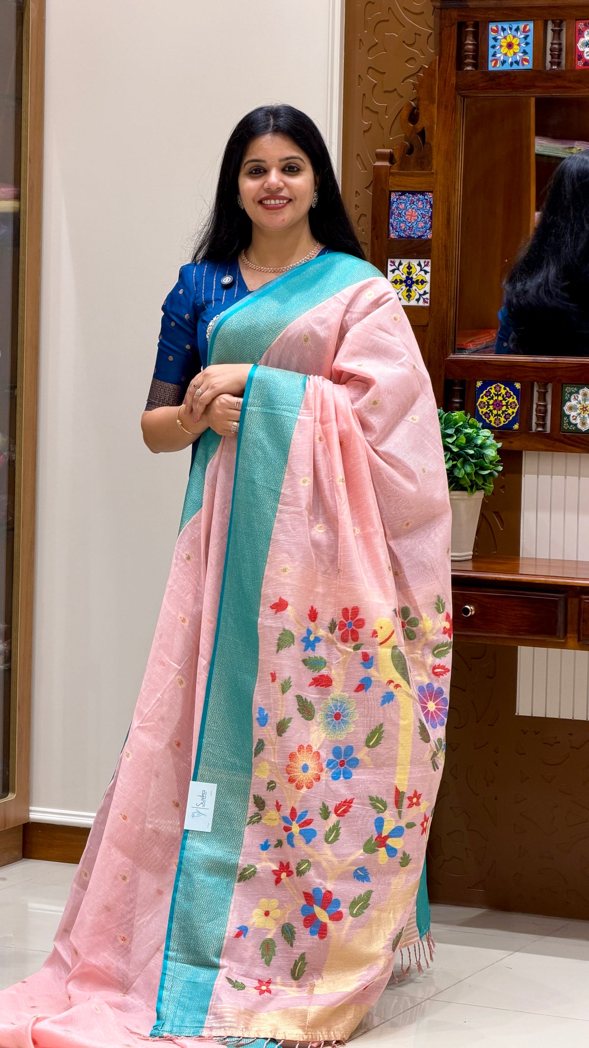SILK COTTON  SAREE SUV5982-BABYPINK
