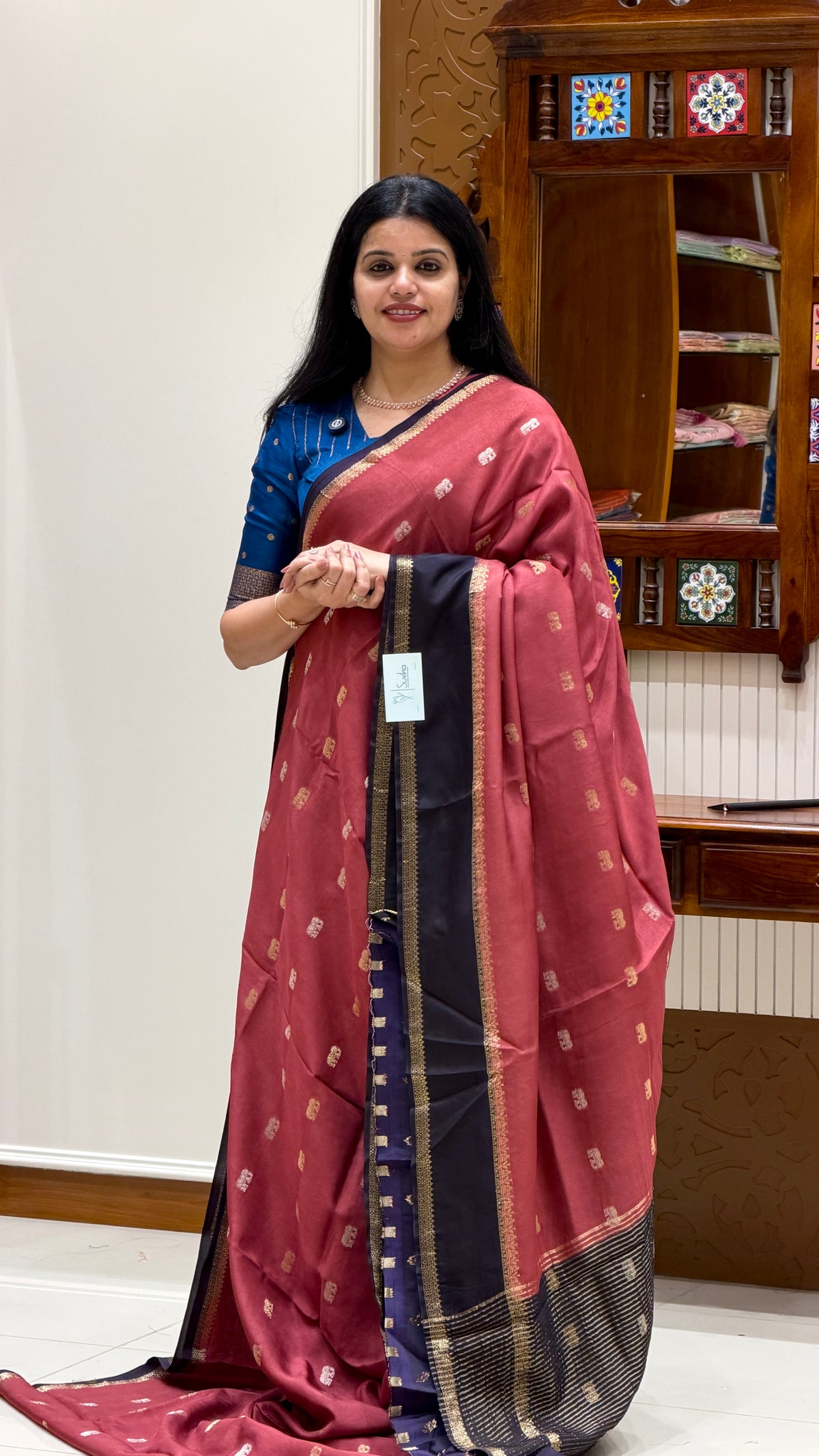 CREPE SILK SAREE SUV6029-GAJARI WITH GRAPE
