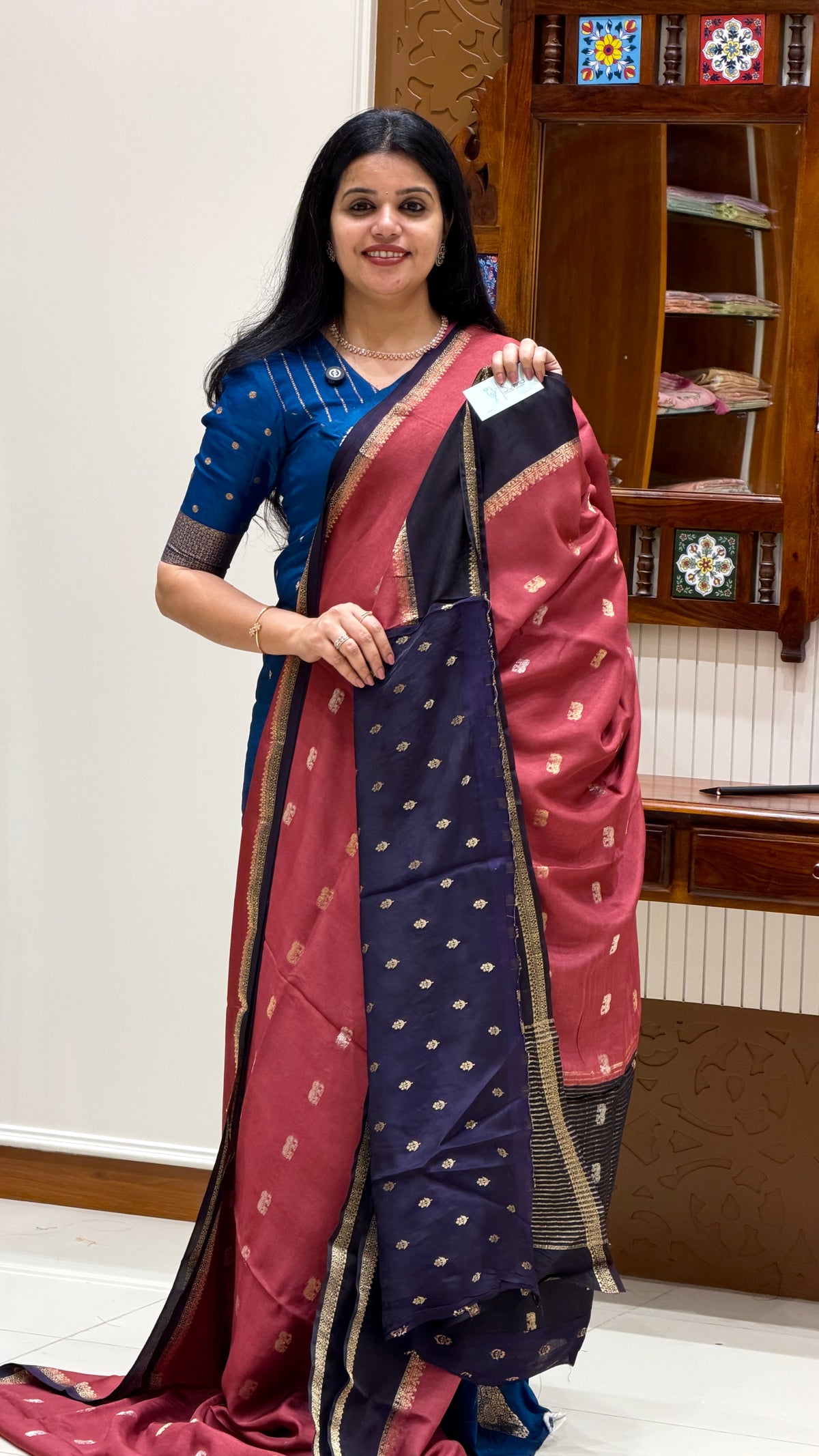 CREPE SILK SAREE SUV6029-GAJARI WITH GRAPE