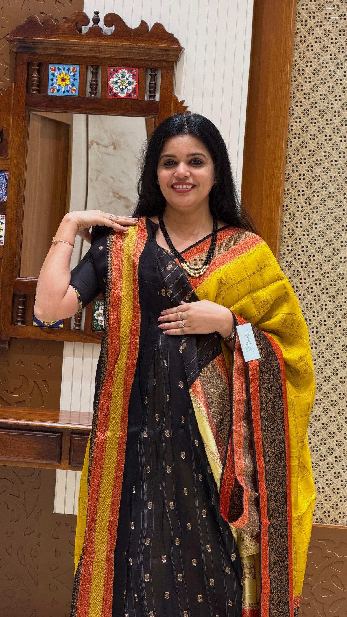BANARASI DUPION SILK SUV5722-MUSTARD