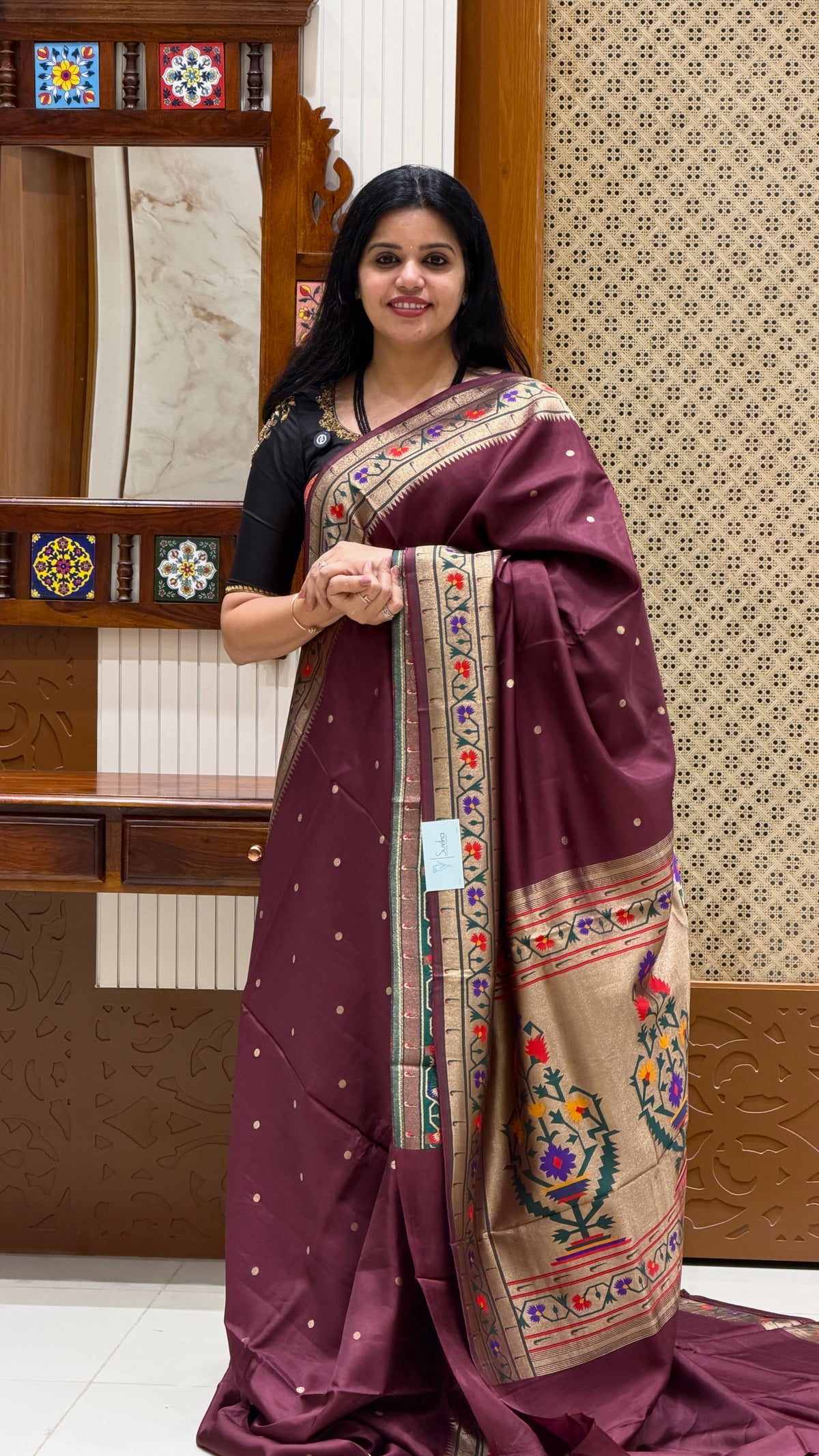 VISCOSE CREPE SILK SAREE SUV5874-COFFEEBROWN