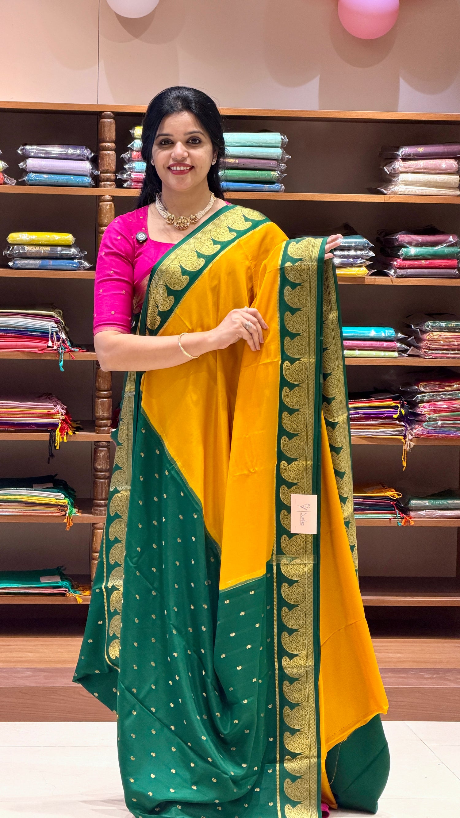 PURE MYSORE SILK SAREE PSH248-MUSTARD