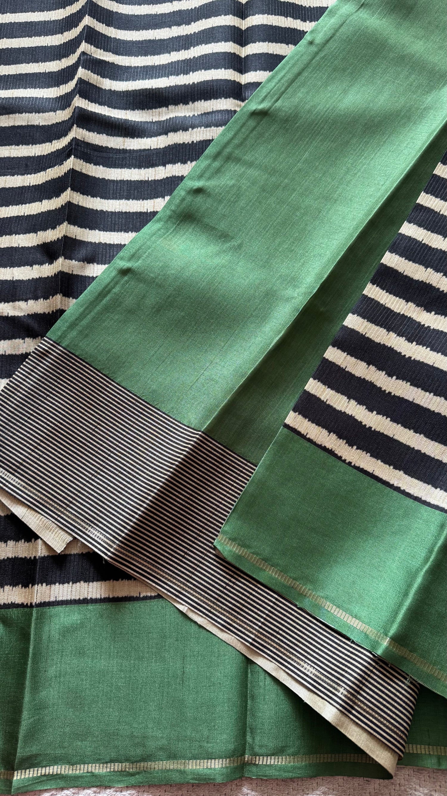 TUSSER SAREE SUV5634-GREEN