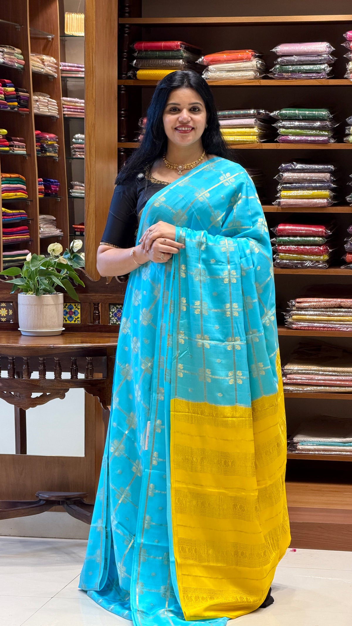 PURE MYSORE CREPE PSM548-SEABLUE