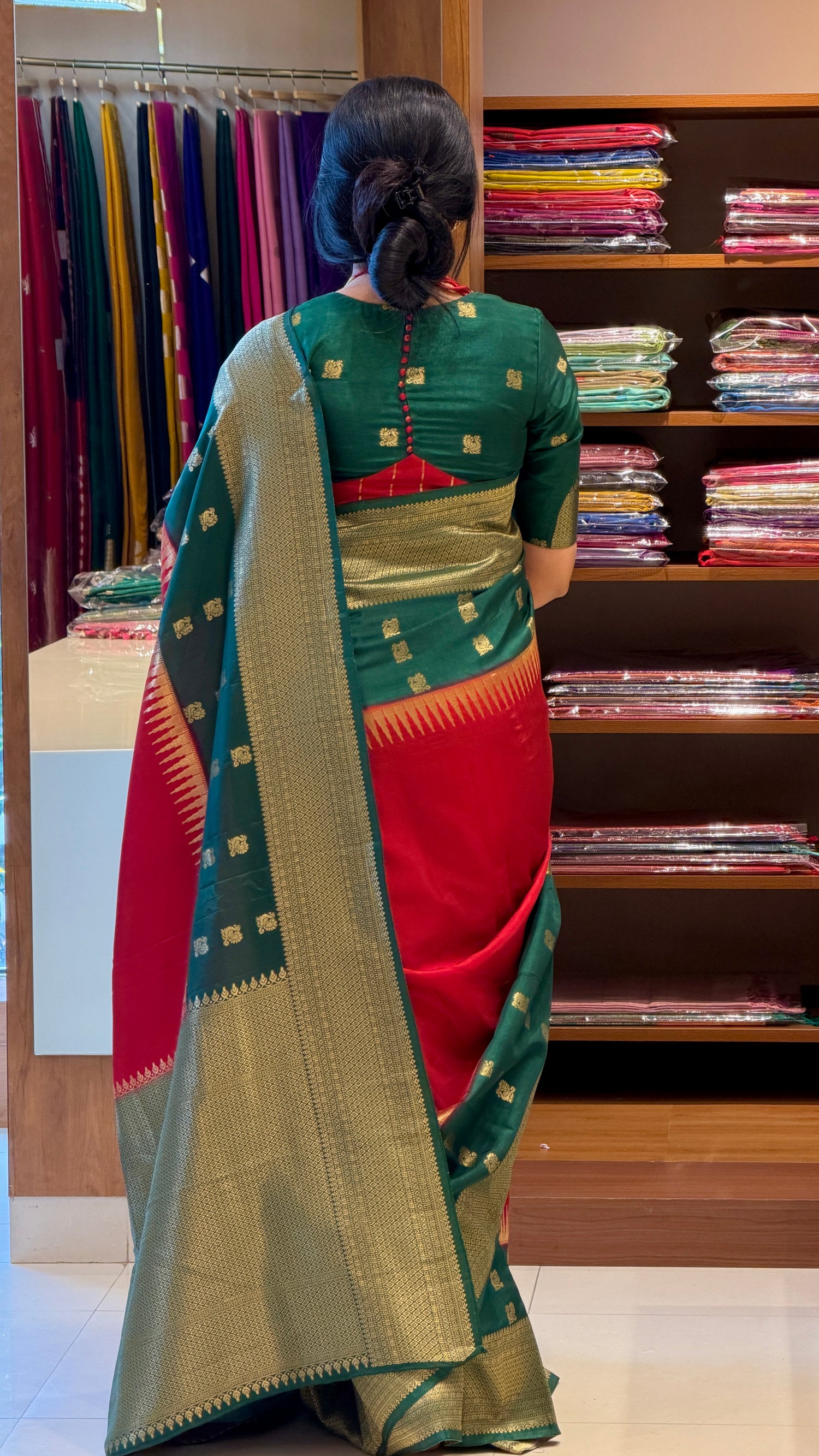 CREPE SILK SAREE SUV5539-RED