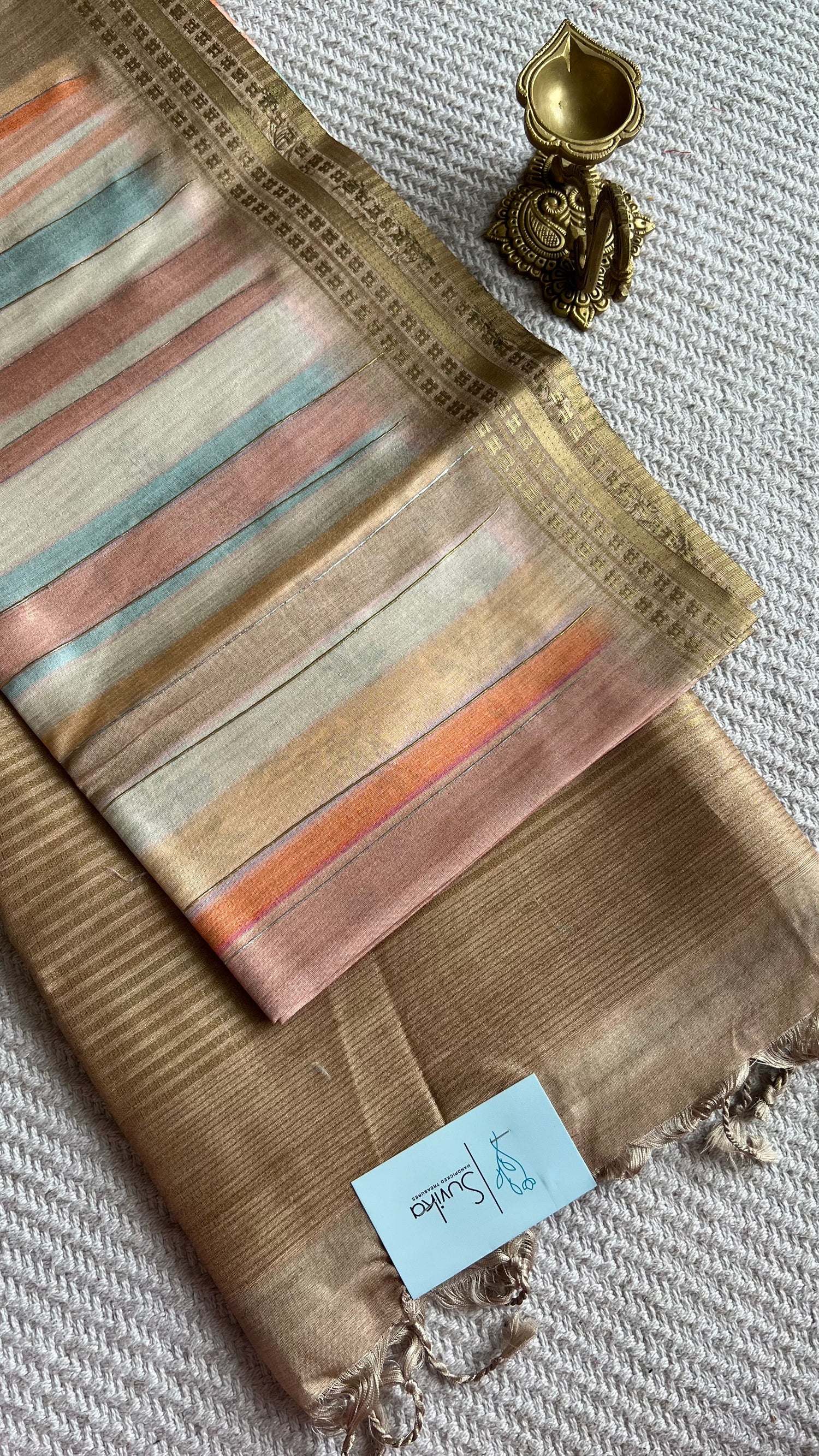 TUSSER SILK SSAREE SUV5335-MUSTARD