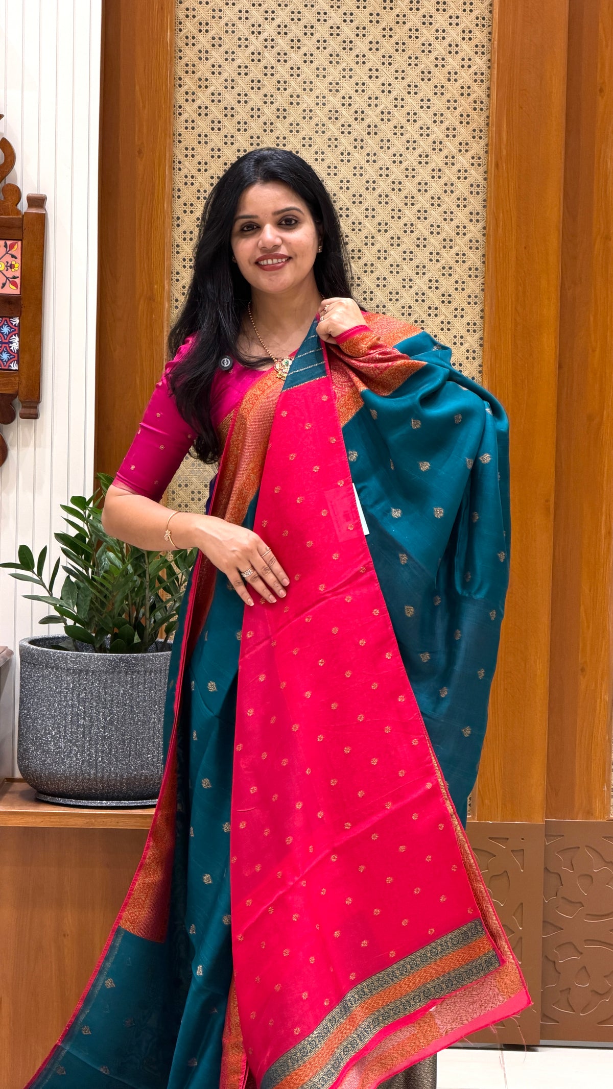 BANARASI DUPION SILK SUV5725-RAMABLUE