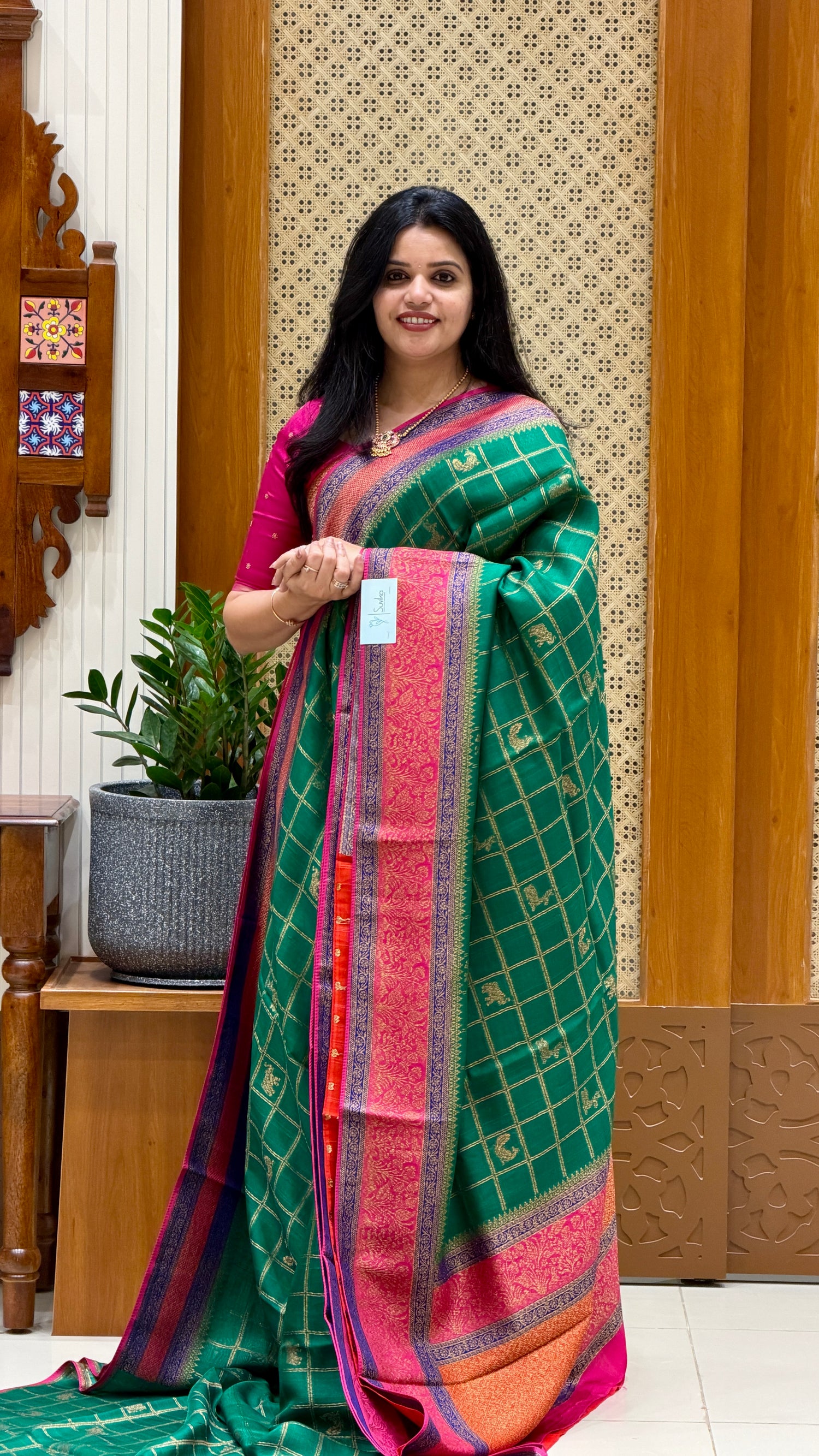 BANARASI DUPION SILK SUV5722-GREEN