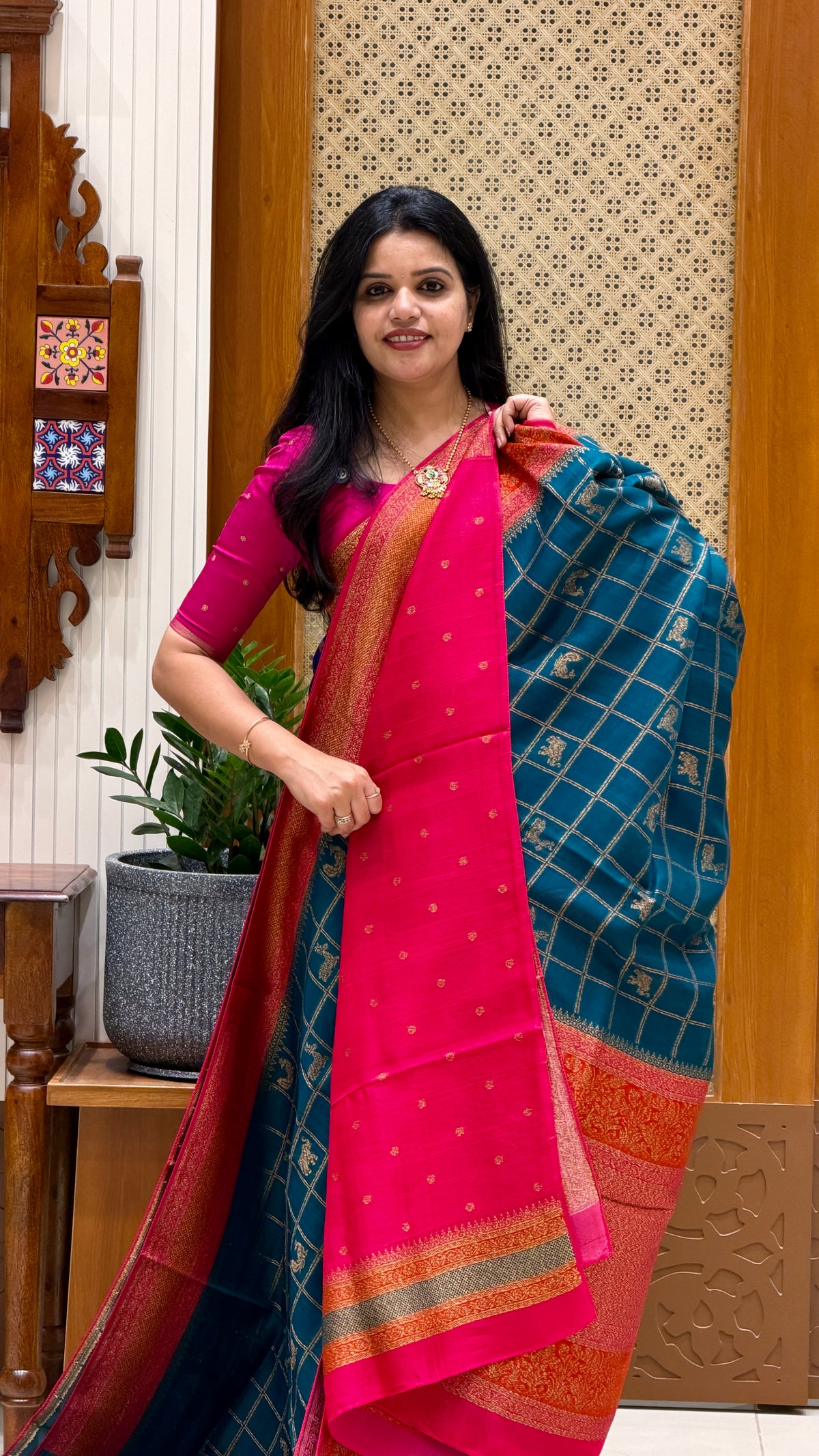 BANARASI DUPION SILK SUV5722-RAMABLUE