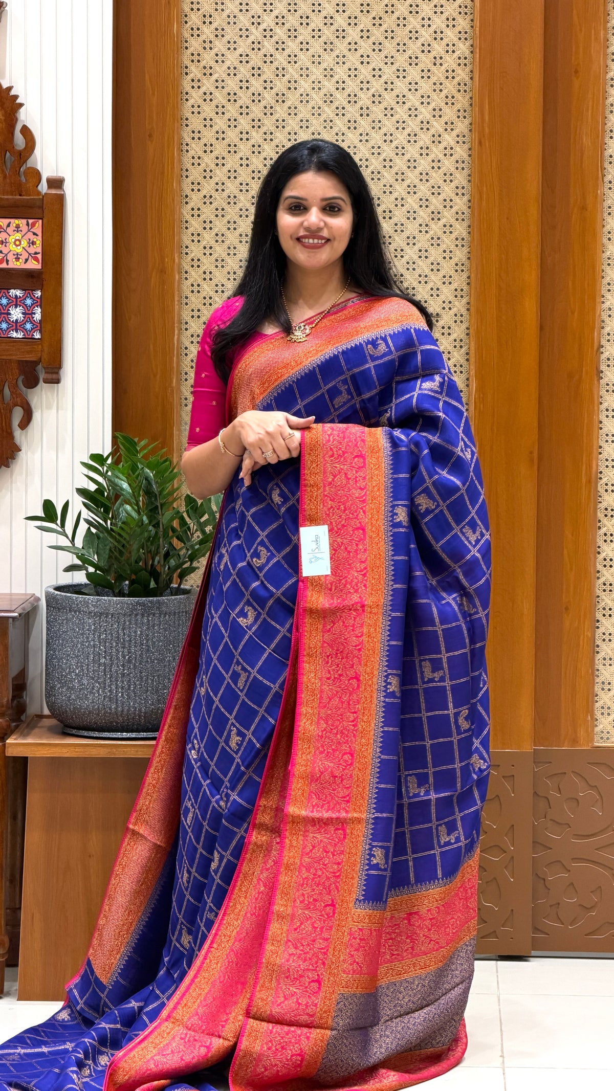 BANARASI DUPION SILK SUV5722-ROYALBLUE