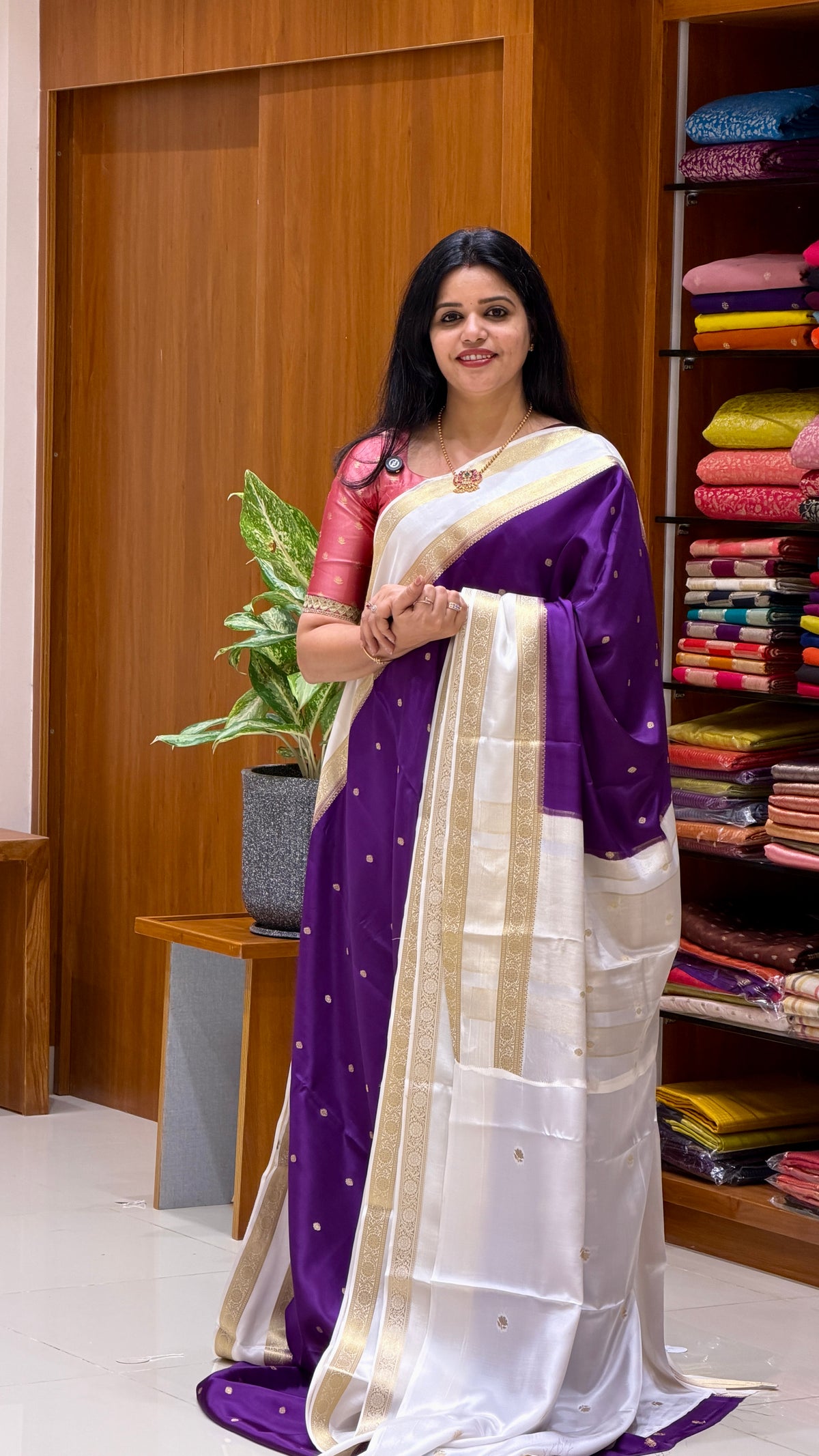 MYSORE CREPE 01 SUV5789-PURPLE WITH OFFWHITE