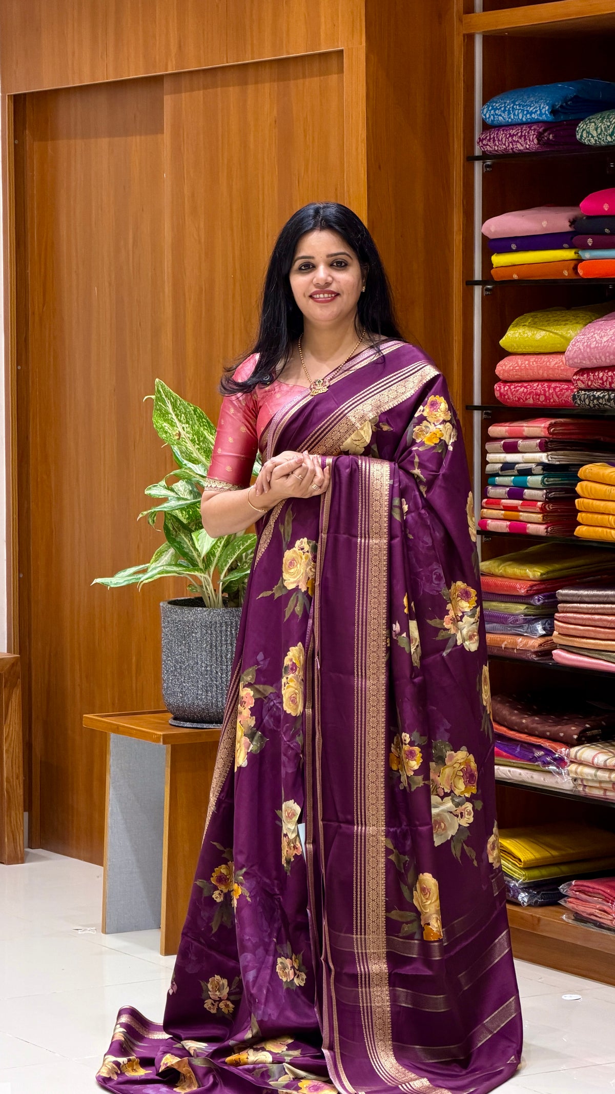 CREPE SILK SUV5396-WINE
