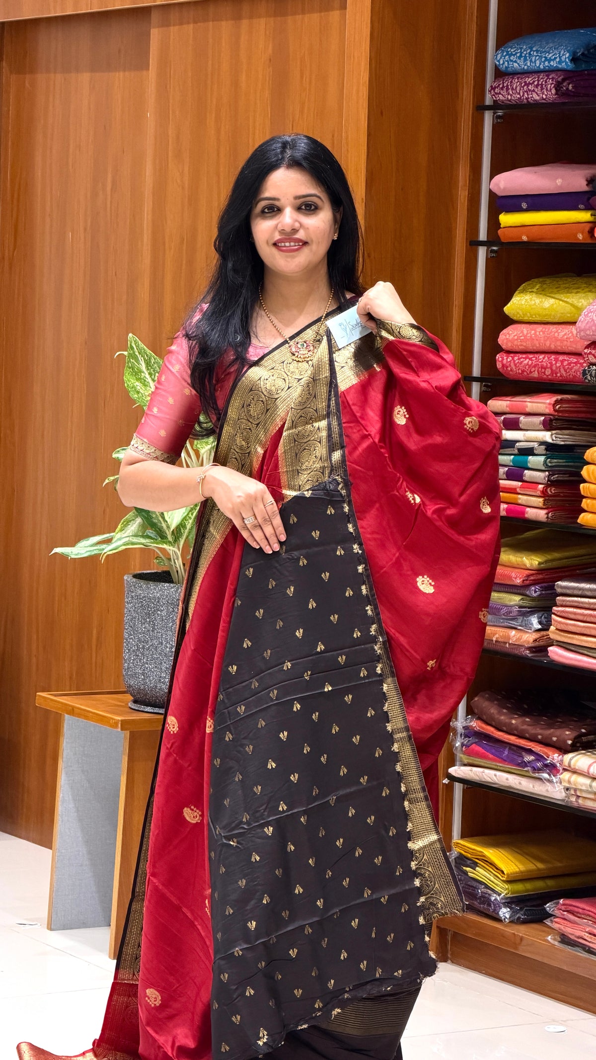 CREPE KANCHI SILK SUV5669-MAROON WITH BLACK