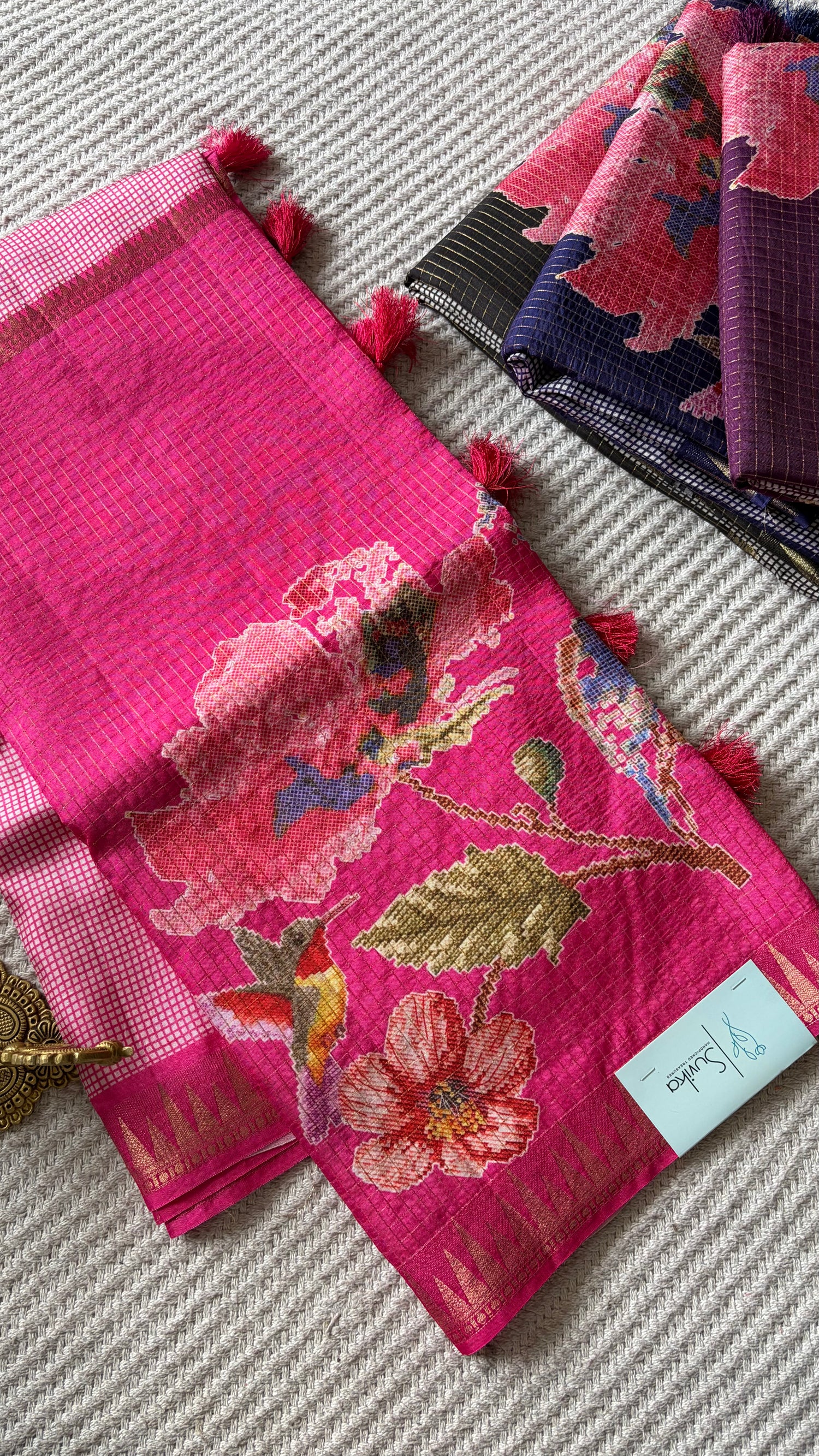 CREPE SILK SAREE SUV5481-PINK