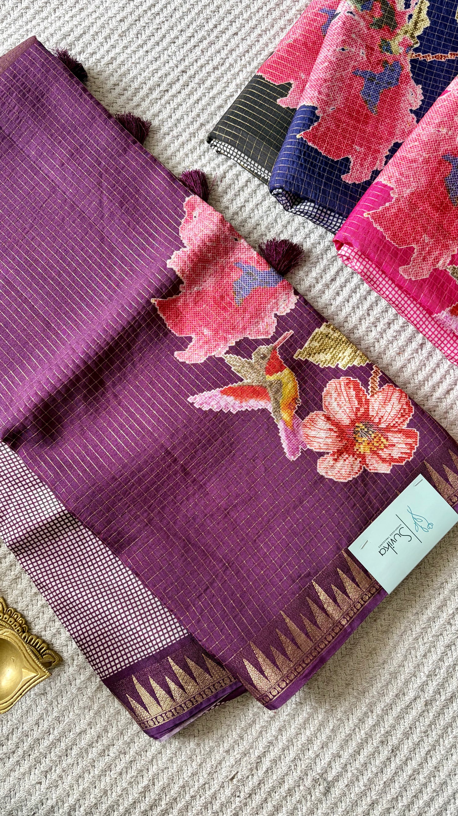 CREPE SILK SAREE SUV5481-WINE