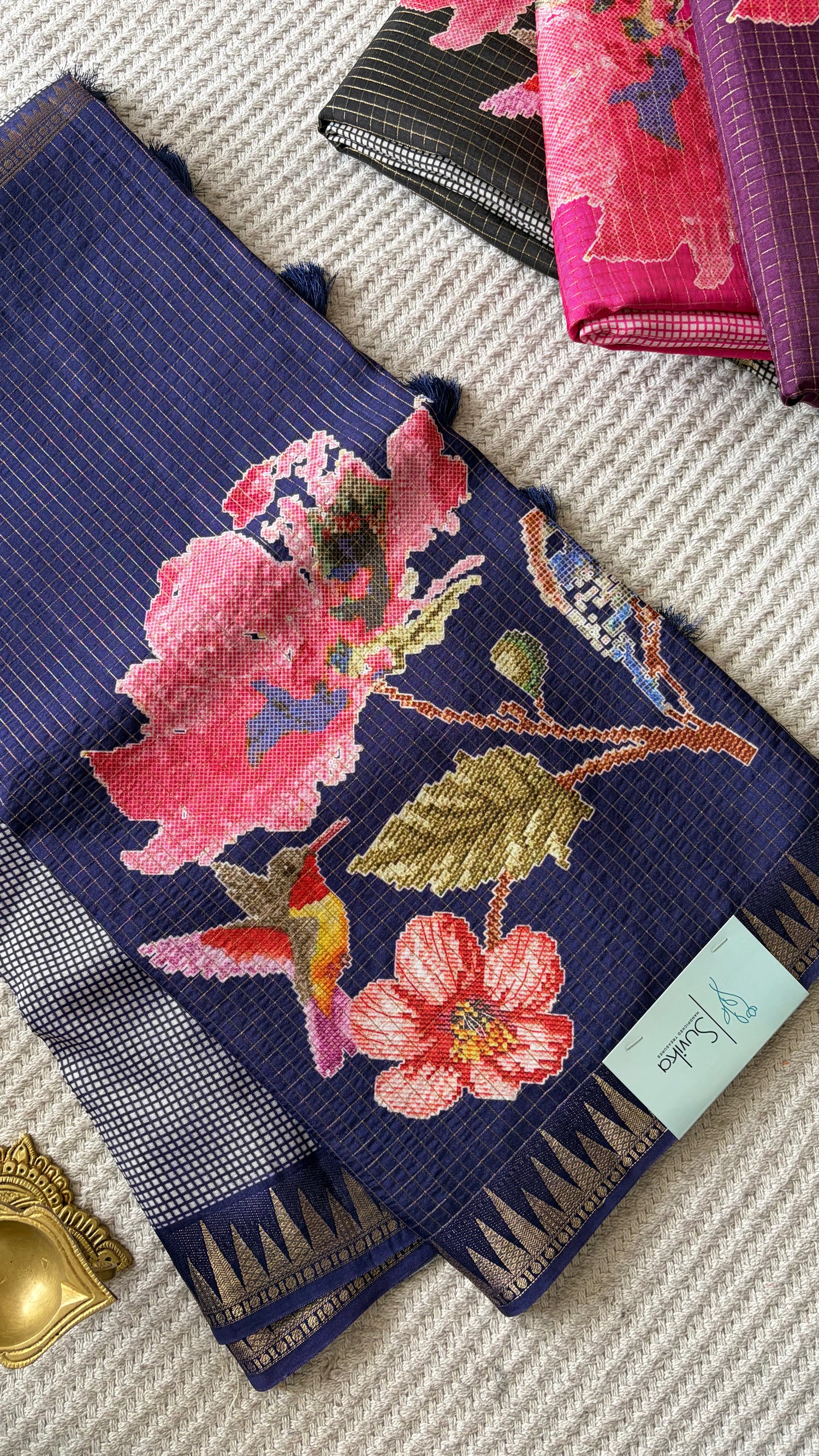 CREPE SILK SAREE SUV5481-NAVYBLUE