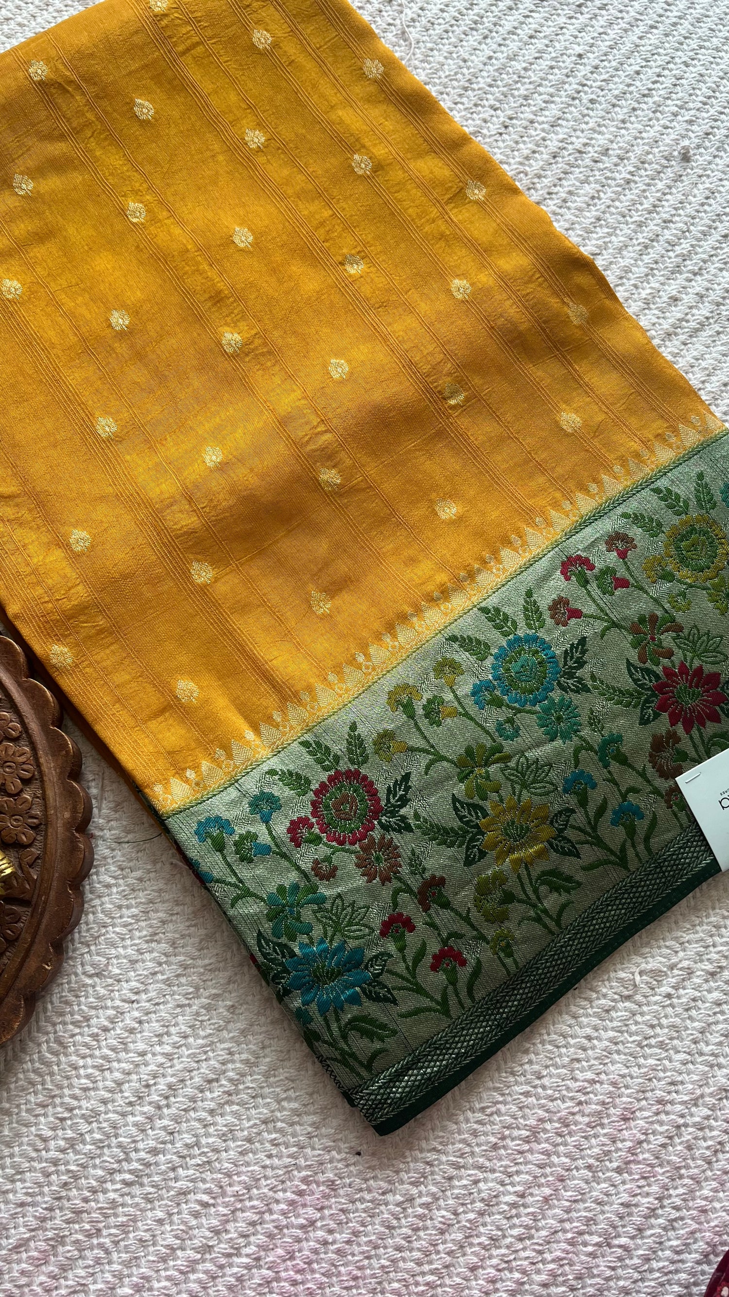 SUV3822- MUSTARD WITH BOTTLEGREEN