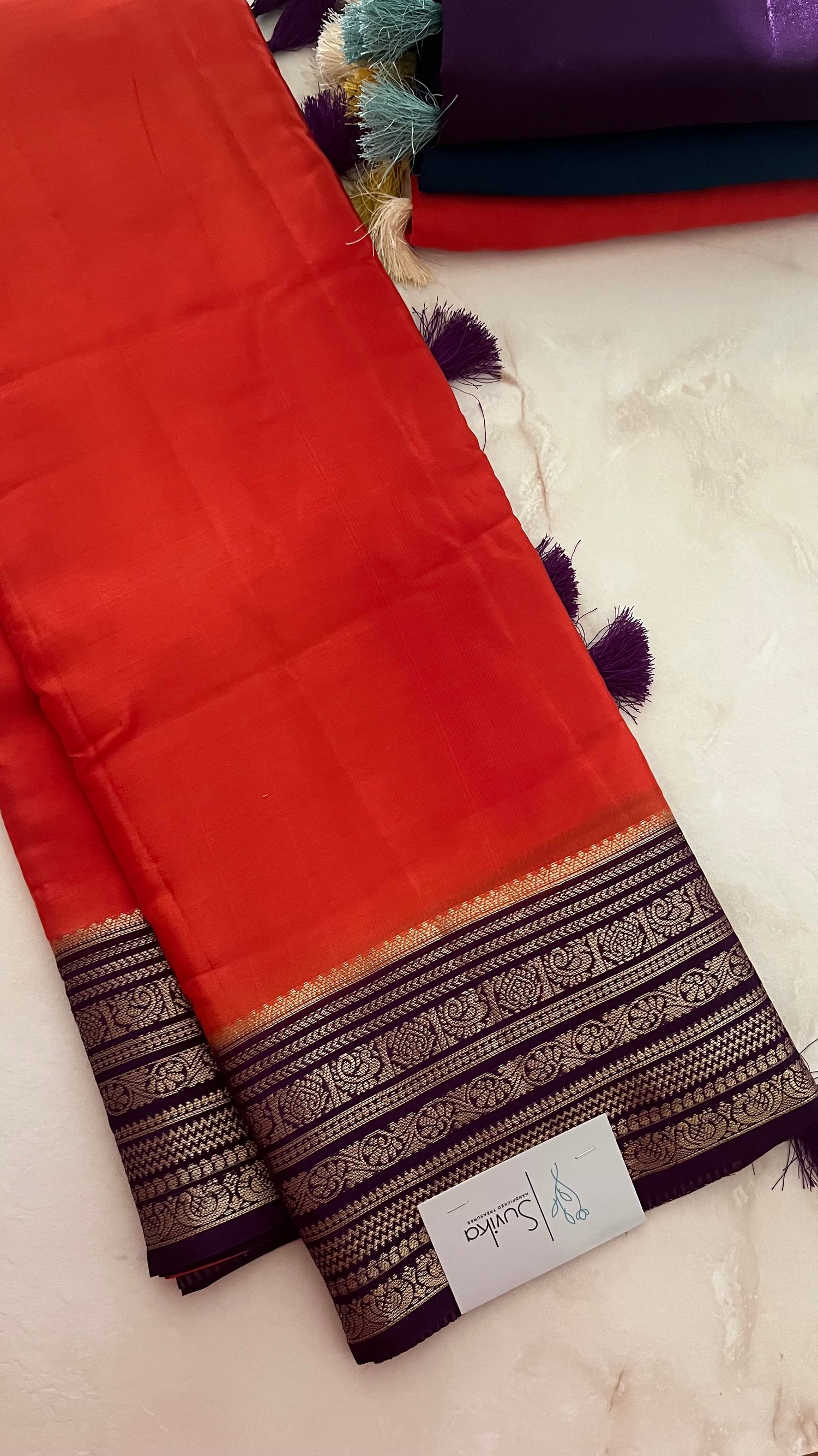 SUV3780-ORANGE WITH PURPLE