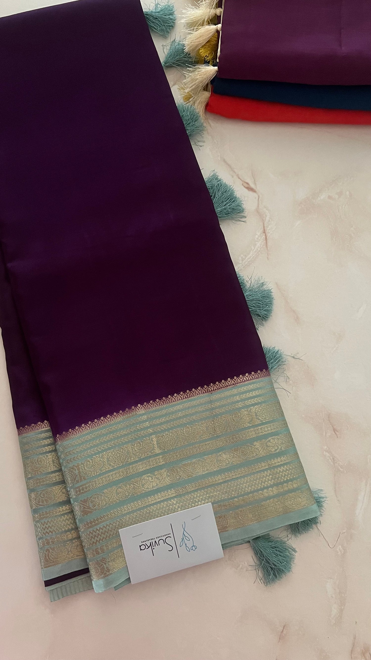 SUV3780- PURPLE WITH SEAGREEN