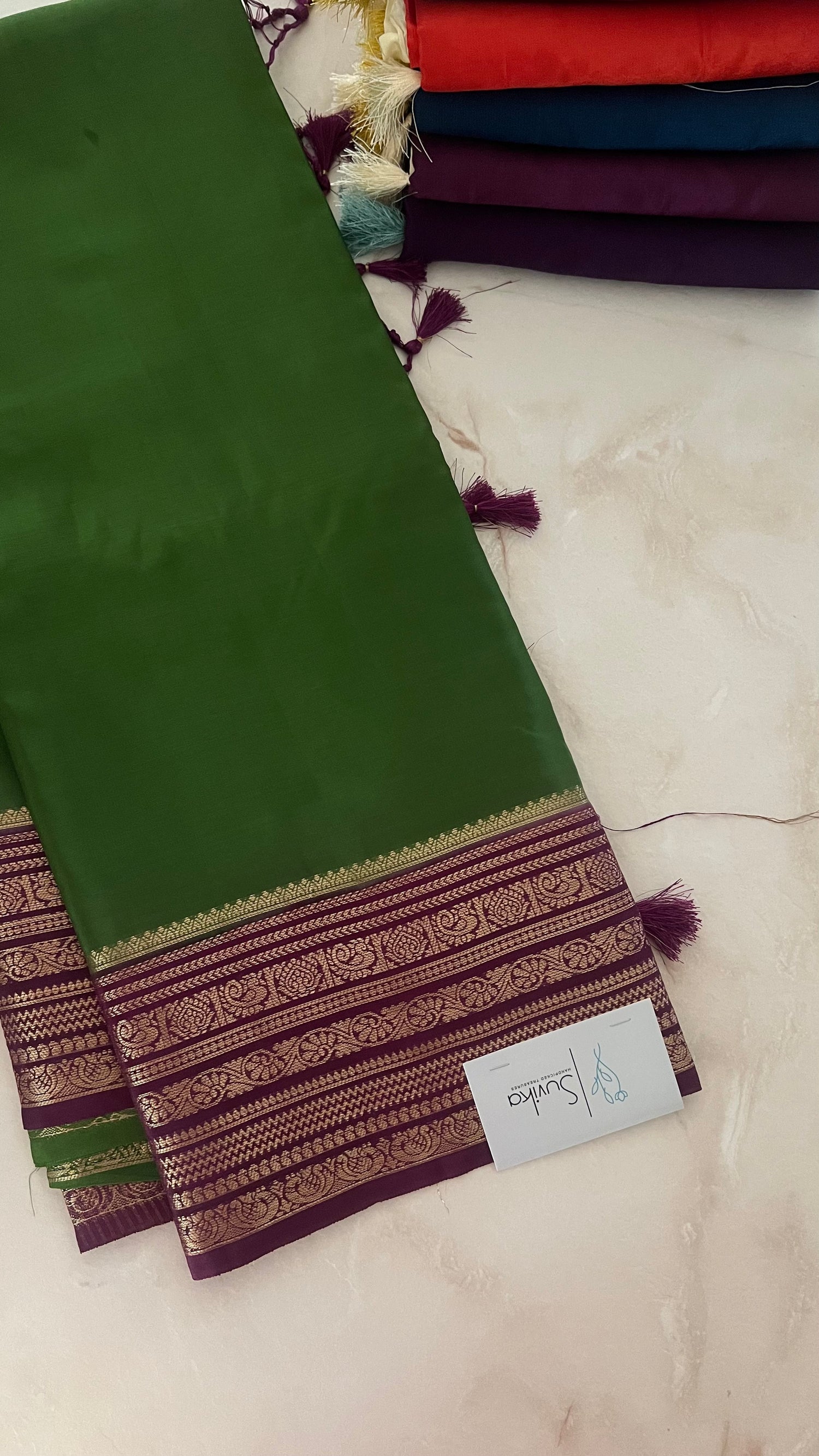 SUV3780-BOTTLEGREEN WITH PURPLE