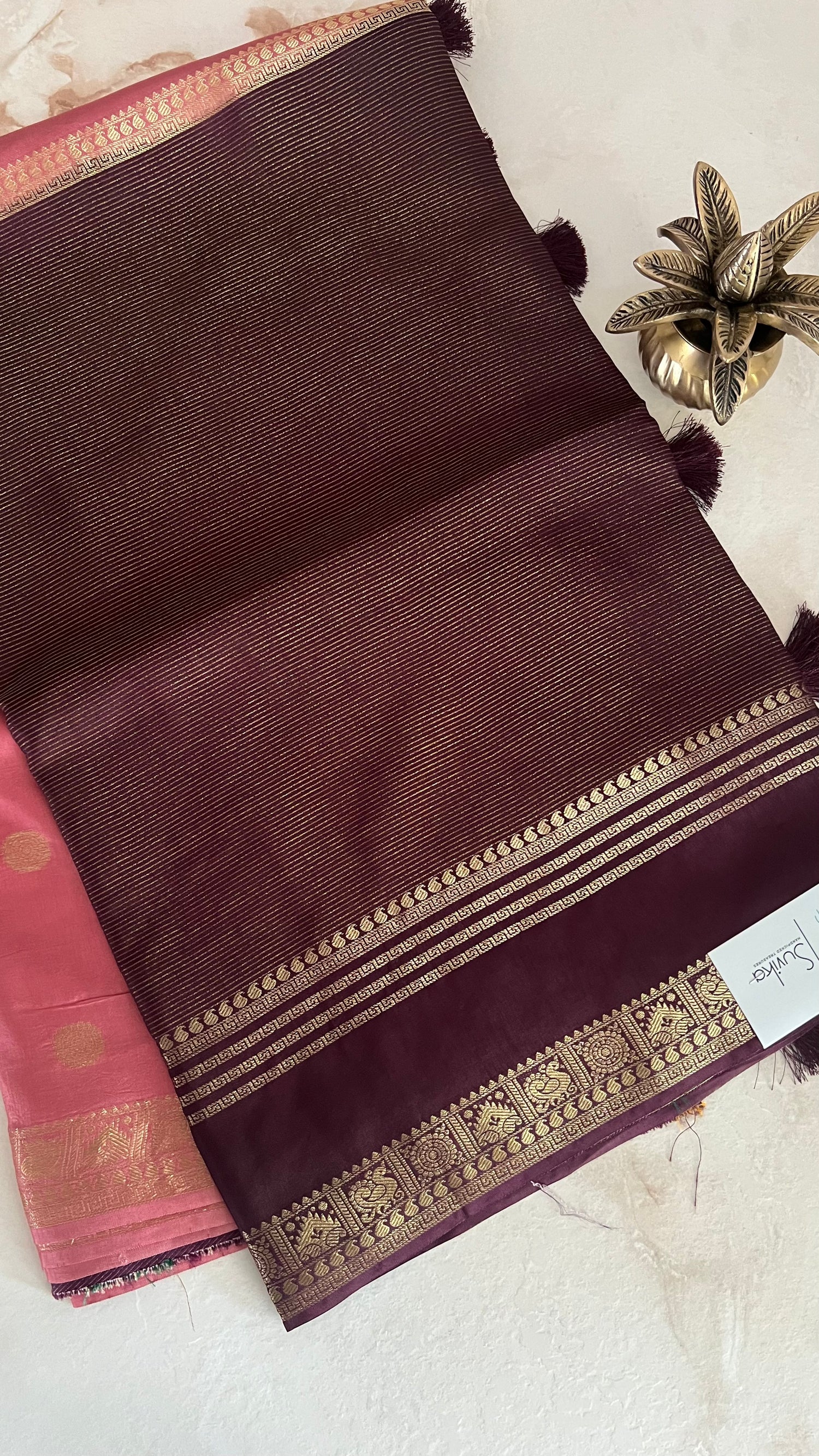 SUV3621- ONIONPINK WITH COFFEBROWN