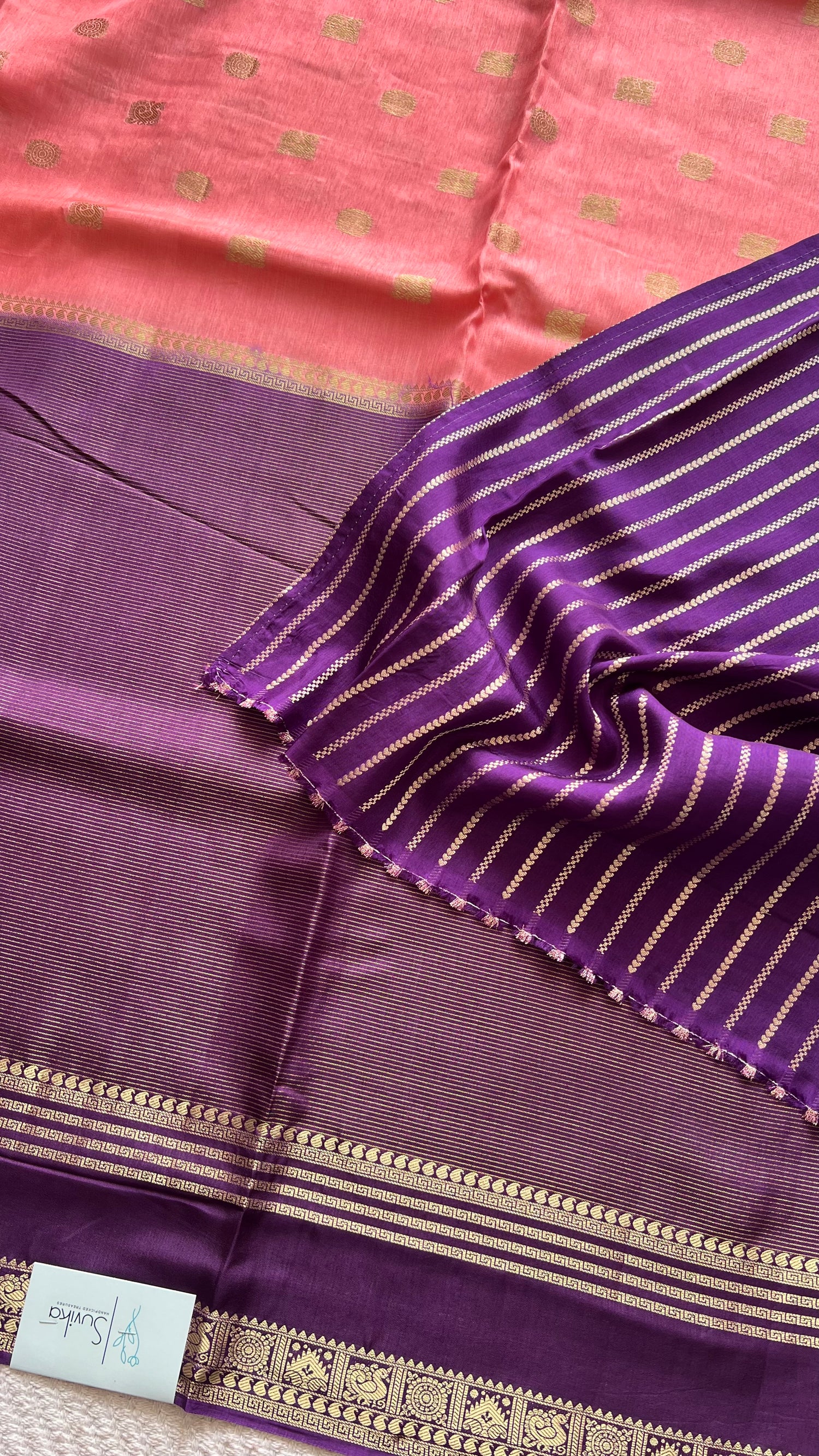 SUV3621- PEACH WITH PURPLE