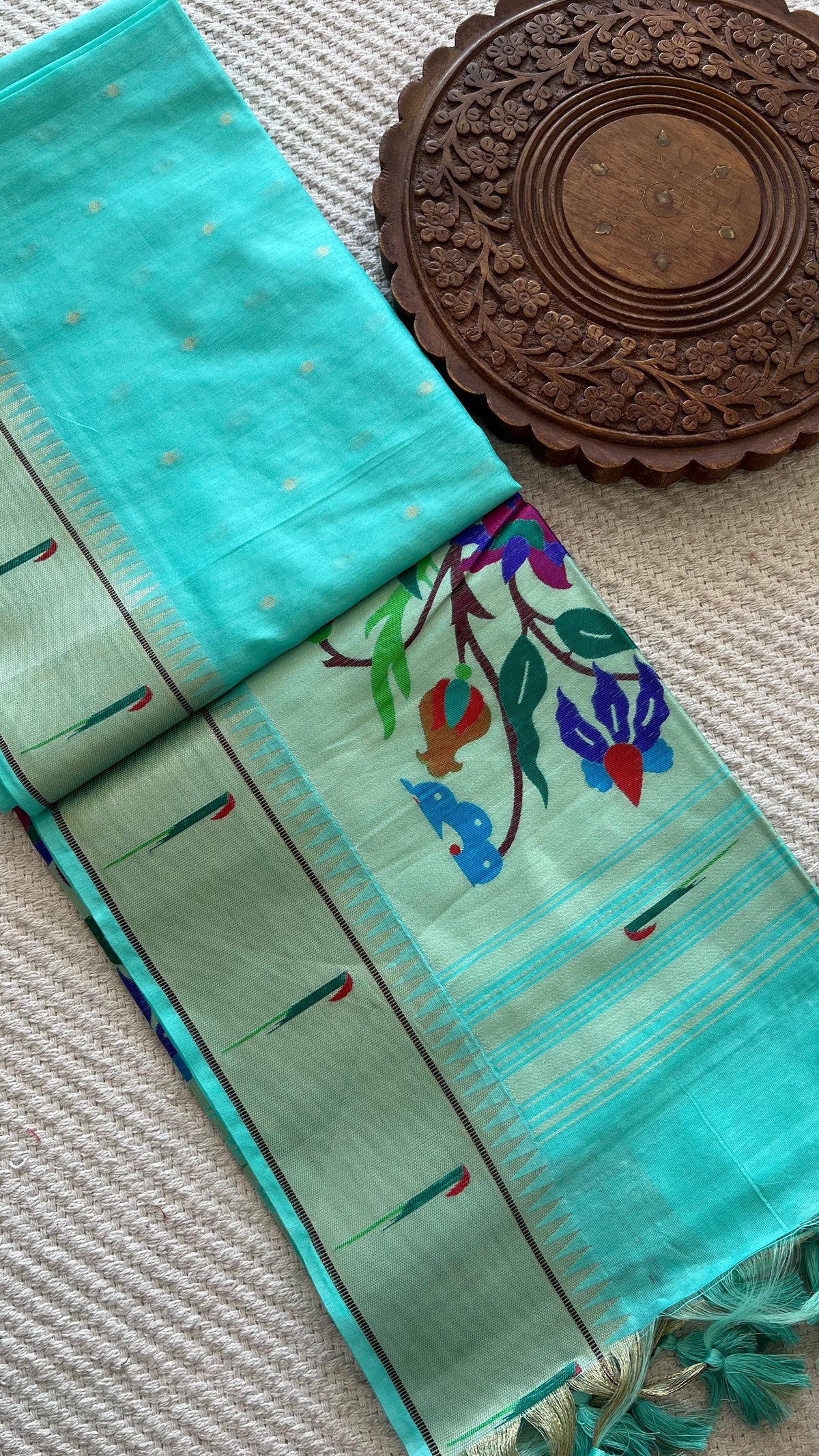 TUSSER SILK SUV1847- SEAGREEN