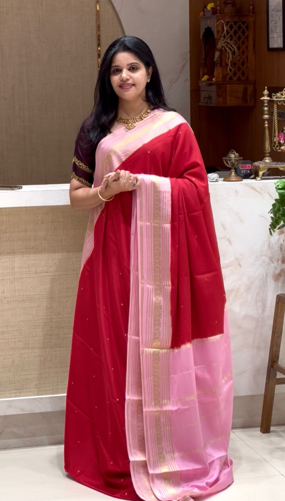PSUV204-RED WITH BABYPINK