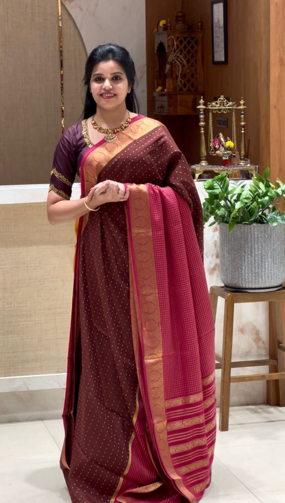 PSUV190-COFFEEBROWN WITH PINK