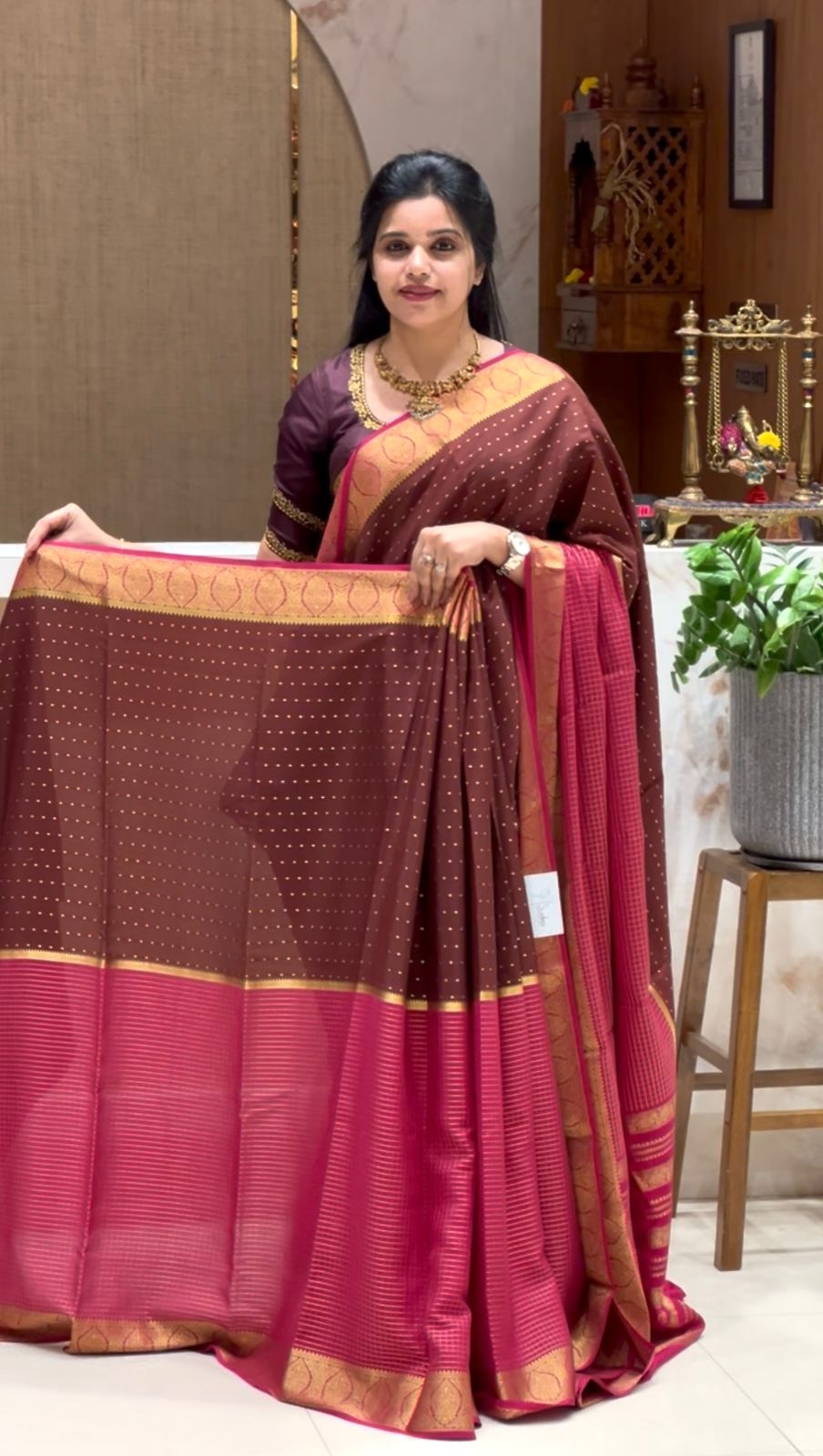 PSUV190-COFFEEBROWN WITH PINK