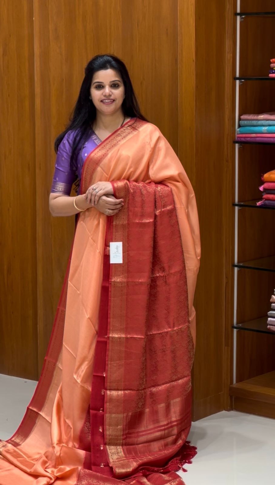 SUV3625-PEACH WITH RED