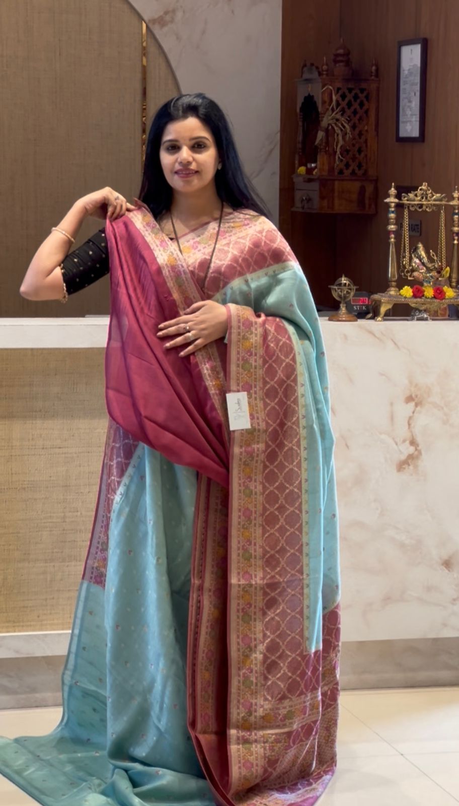 SUV3657- SEABLUE WITH PINK