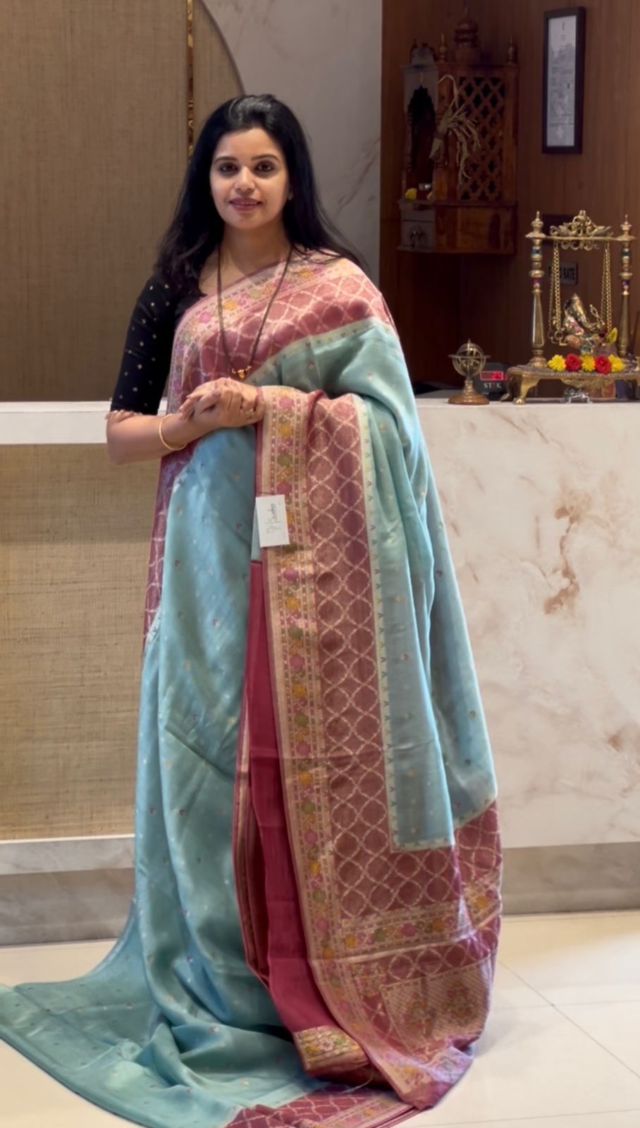 SUV3657- SEABLUE WITH PINK