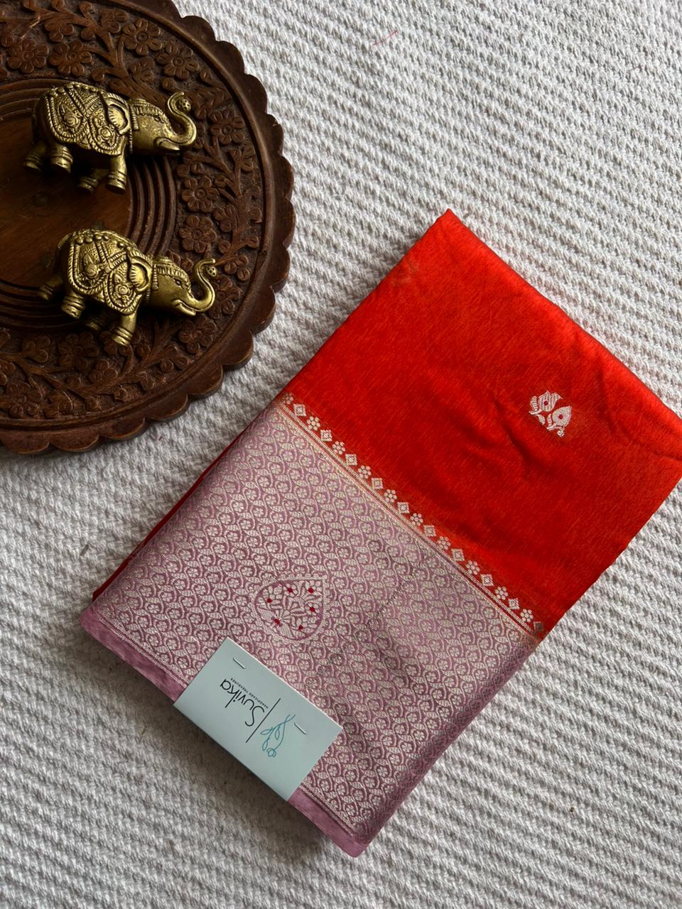 SUV3795-ORANGE WITH BABYPINK