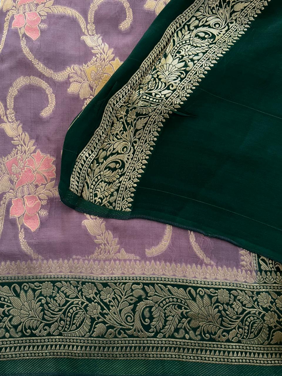 SUV3952-LAVENDER WITH BOTTLEGREEN