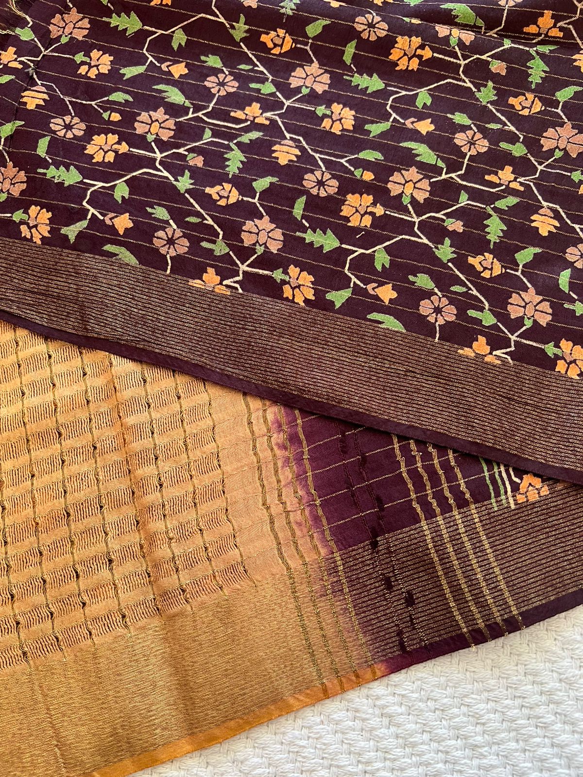 SUV3924-CHICKU WITH COFFEEBROWN
