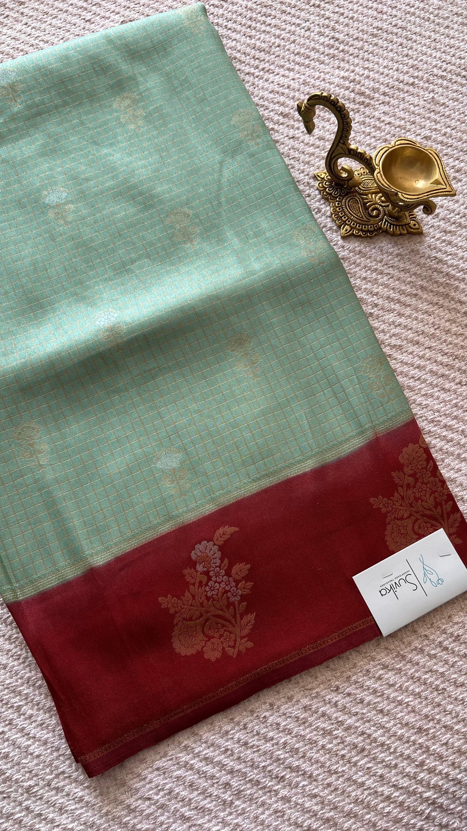 SUV3950-SEAGREEN WITH RED