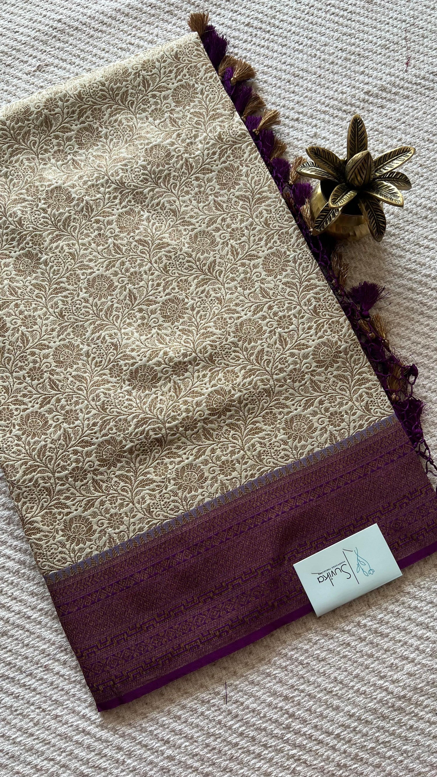 SUV3958-OFFWHITE WITH PURPLE