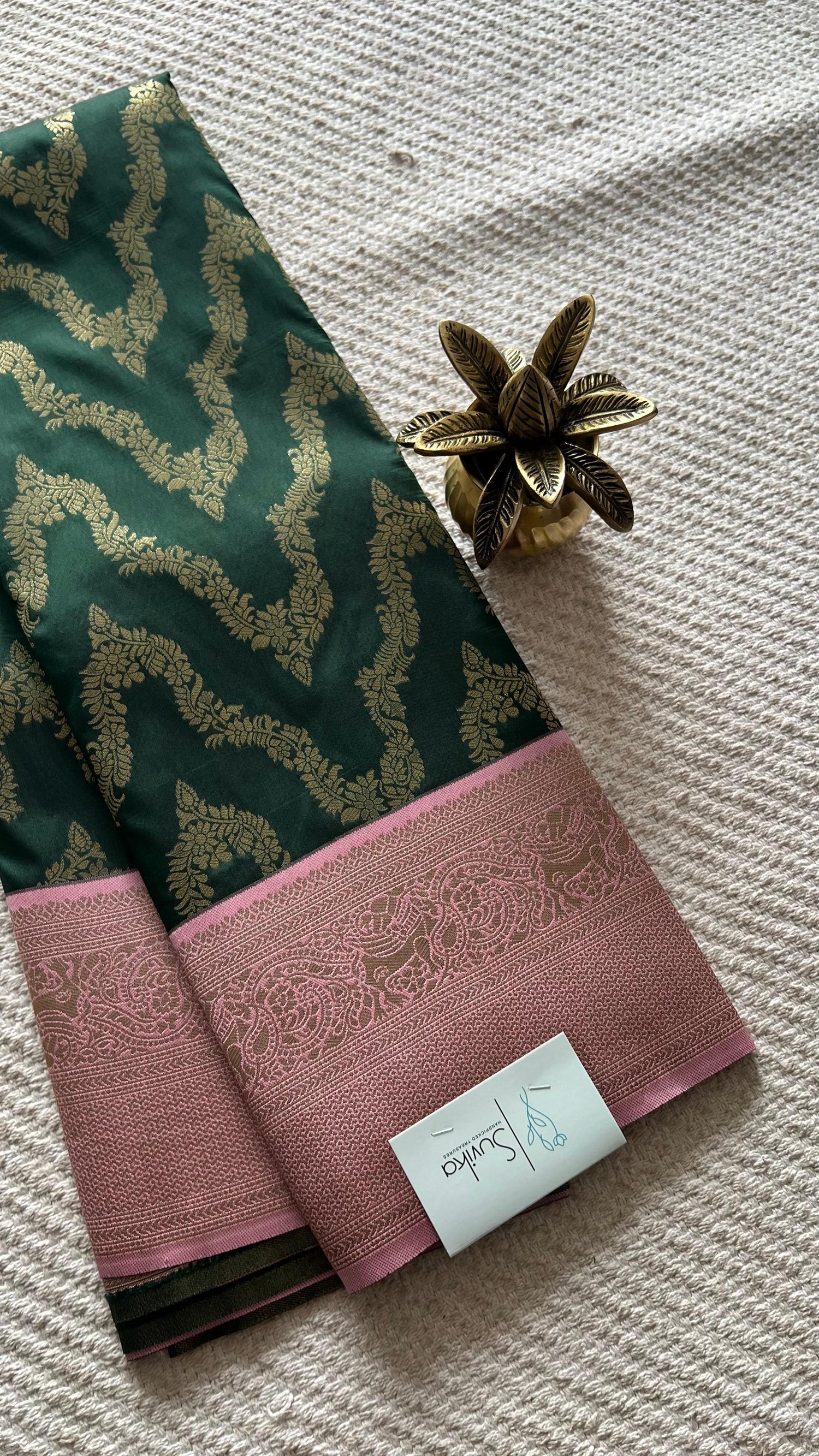 SUV4007-BOTTLEGREEN WITH BABYPINK