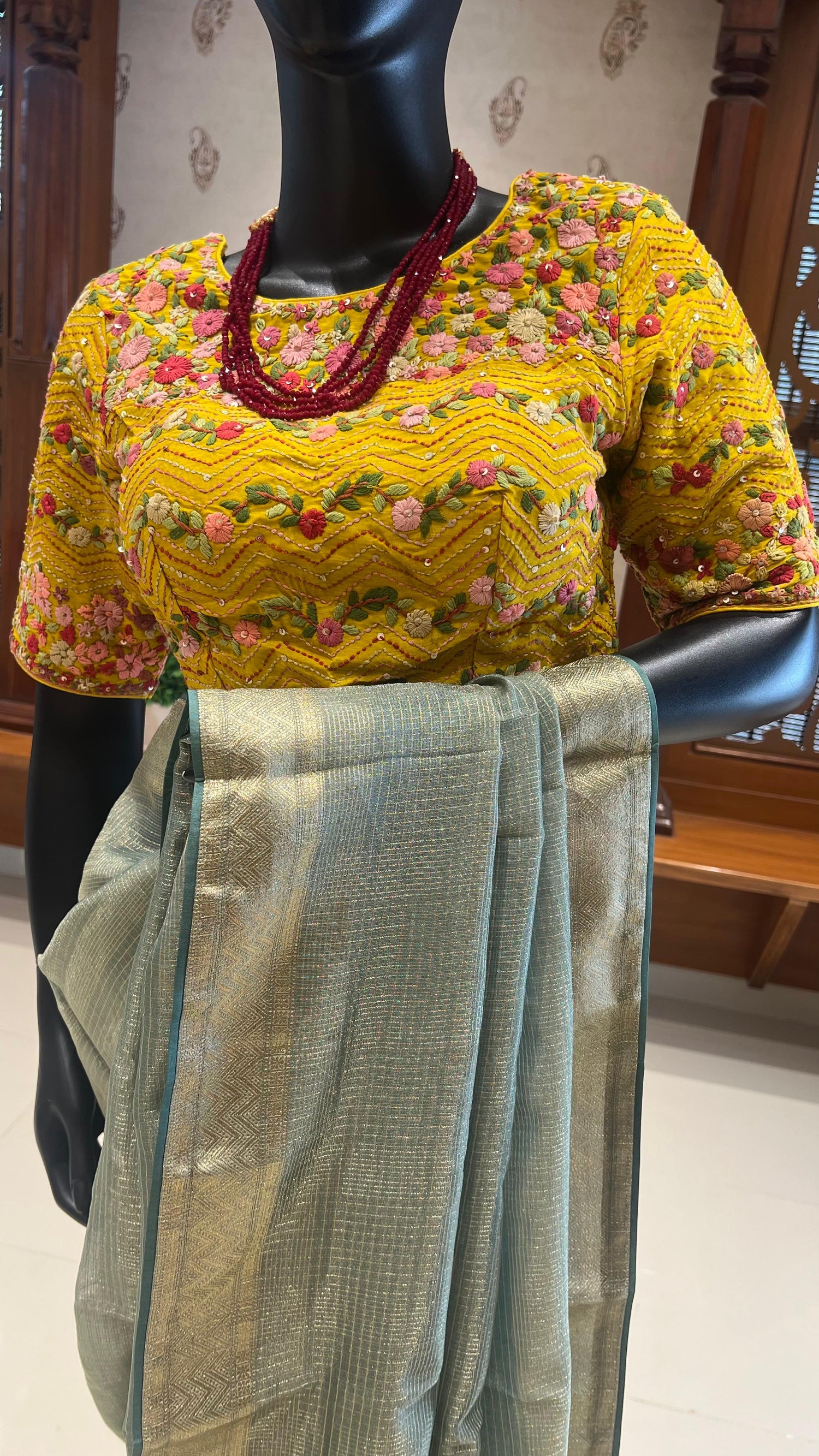 SUV4048-SEAGREEN WITH YELLOW