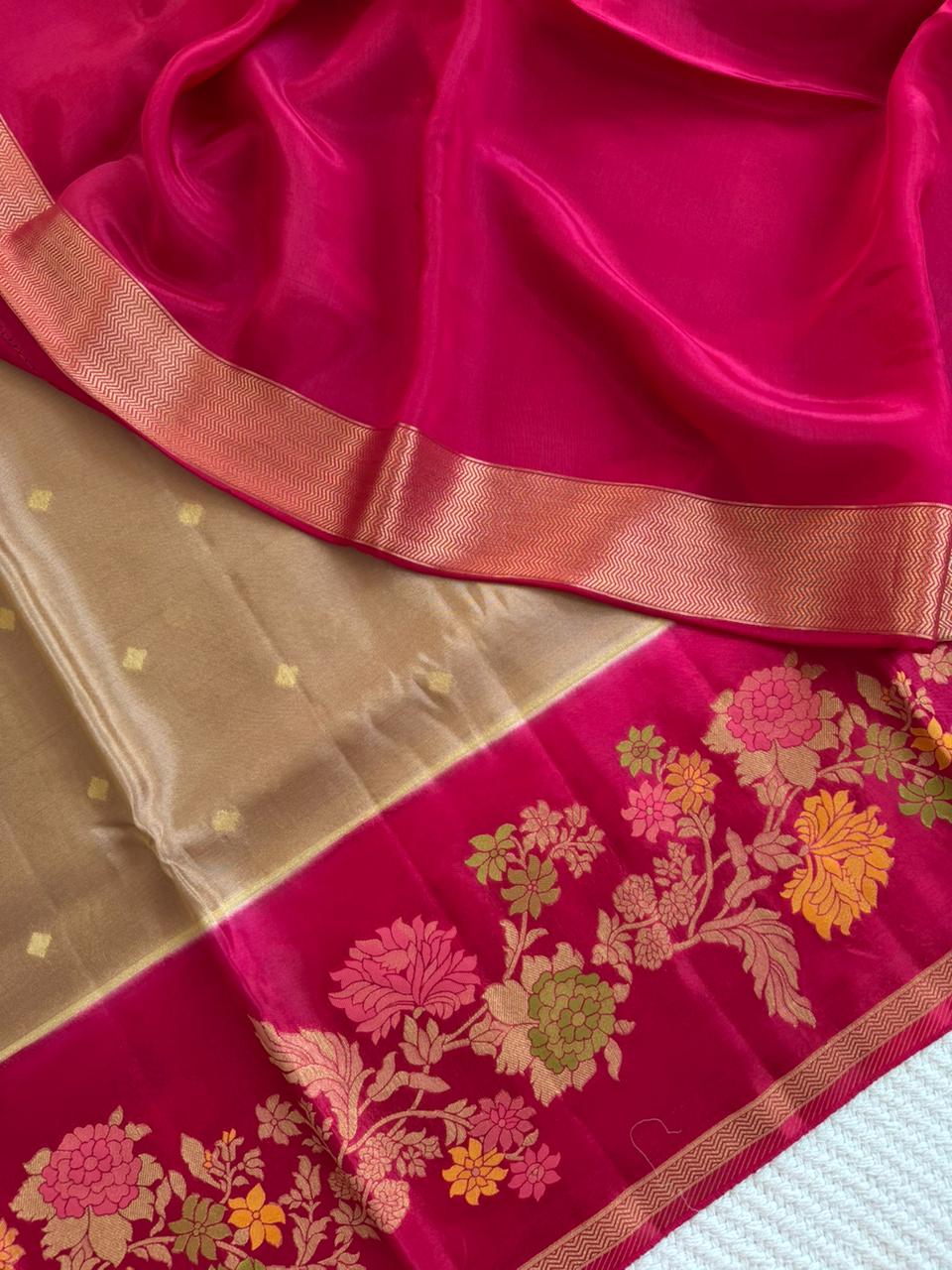 SUV4138-CHICKU WITH PINK