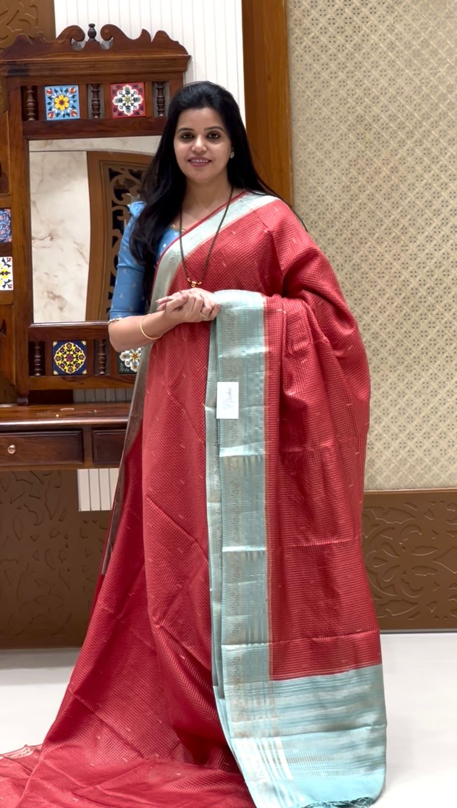 SUV3673-RED WITH SEAGREEN