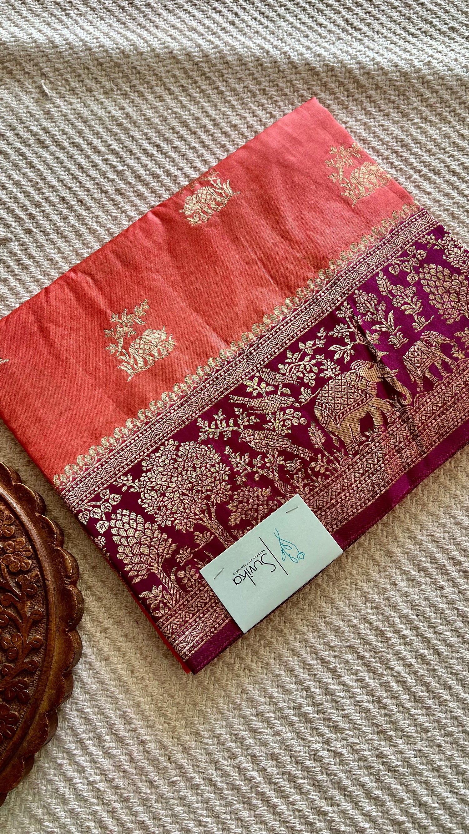 SUV3788-PEACH WITH MAGENTA