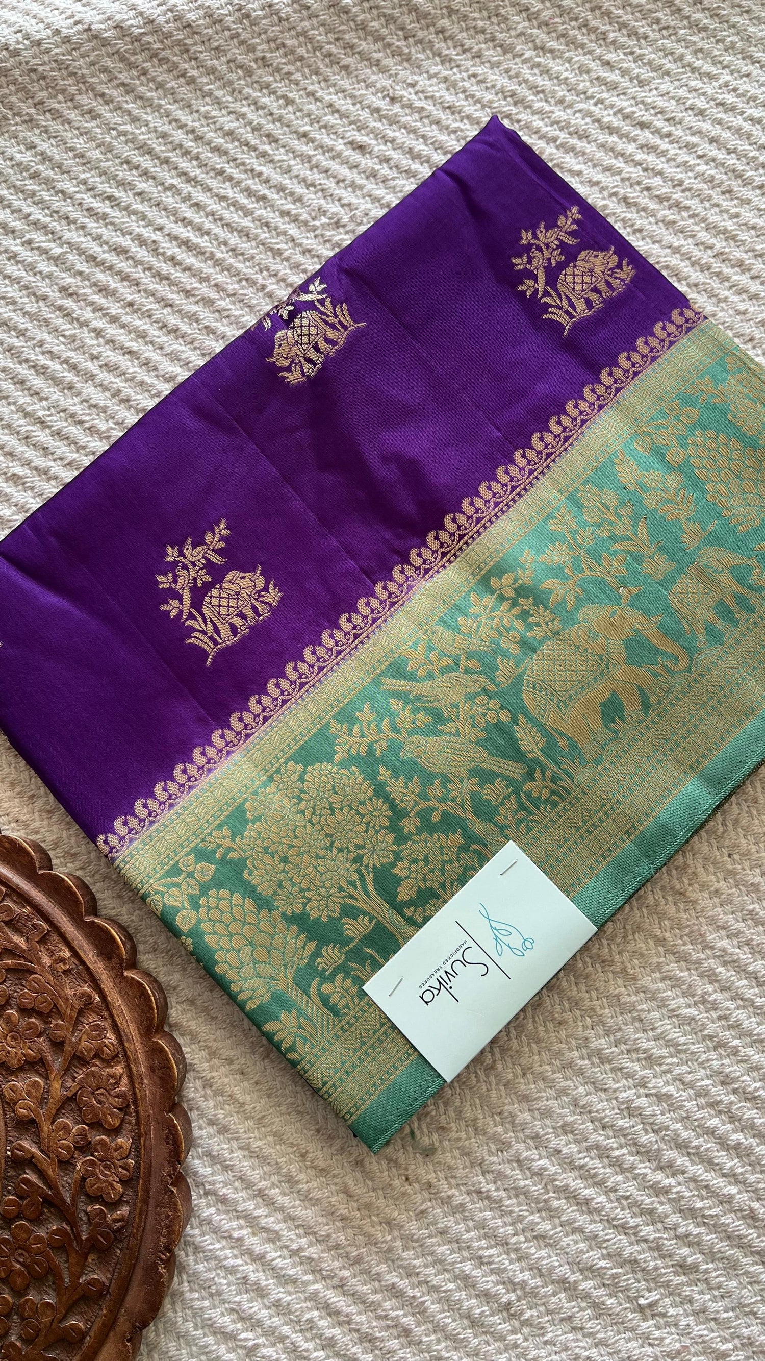 SUV3788- PURPLE WITH SEAGREEN