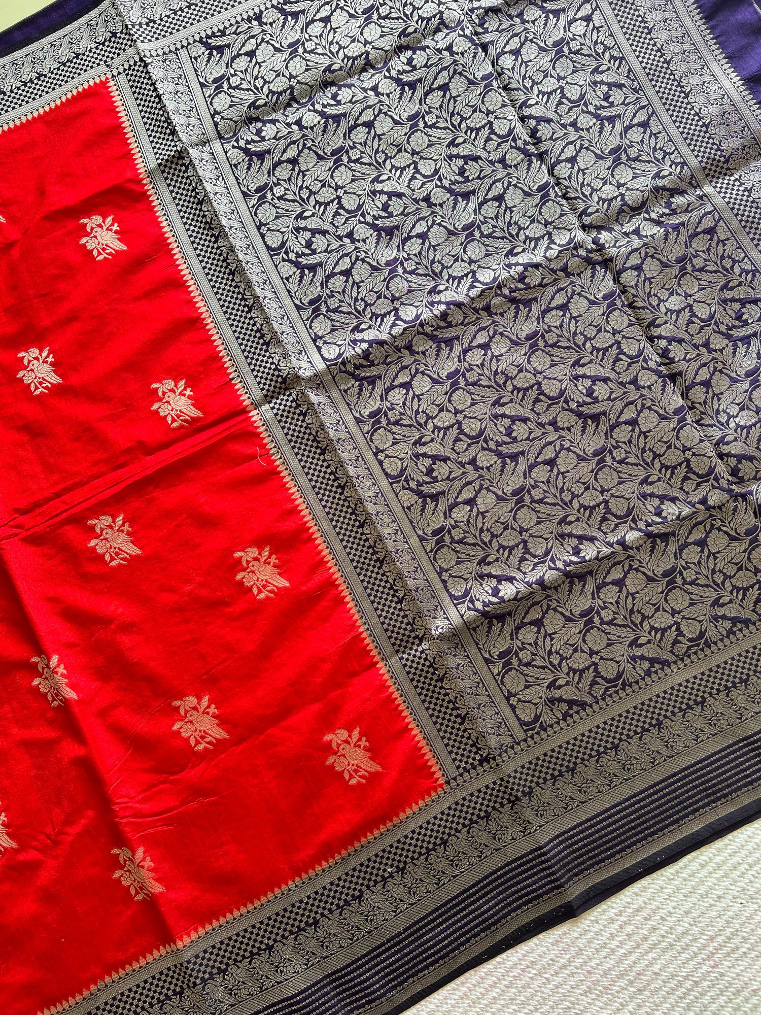 SUV3793-RED WITH NAVYBLUE